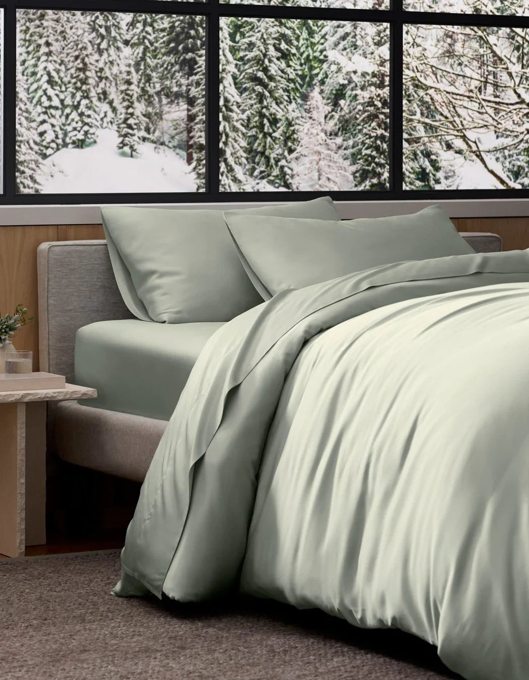 Bamboo Bedding Deluxe Bundle with Down Alternative Comforter (Several Color Options)