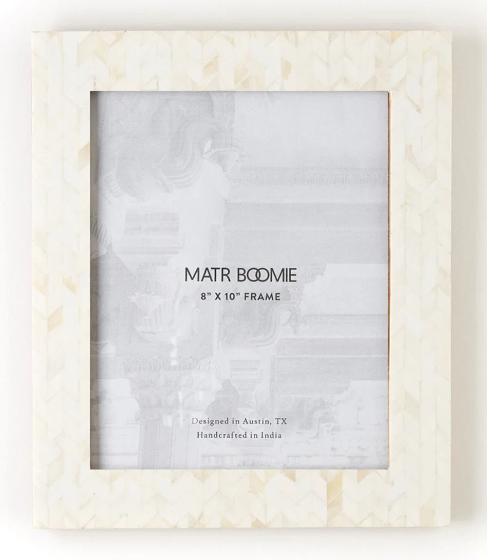 Artemis 8x10 Picture Frame - Carved Bone