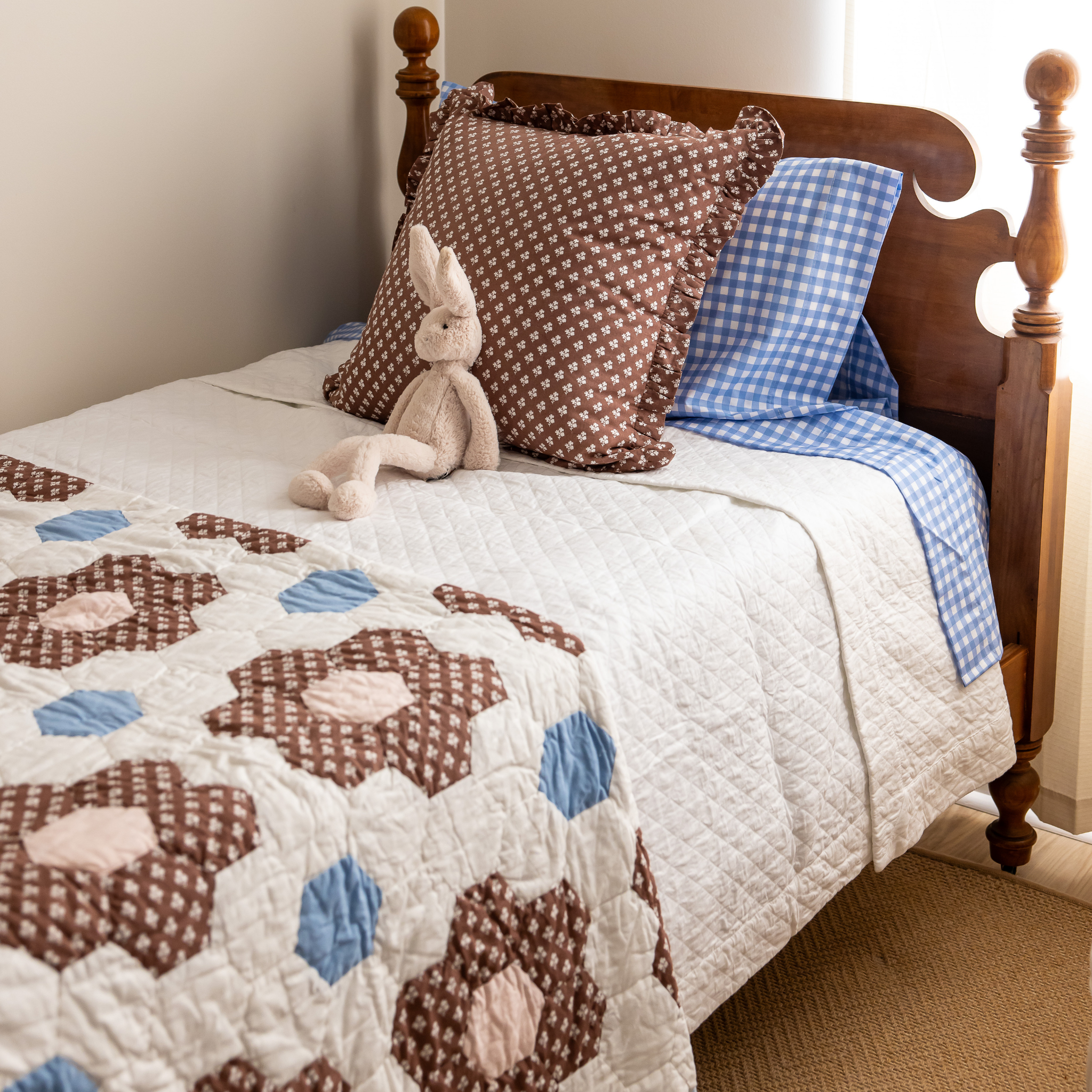 Constance Chocolate Ruffled Throw Pillow