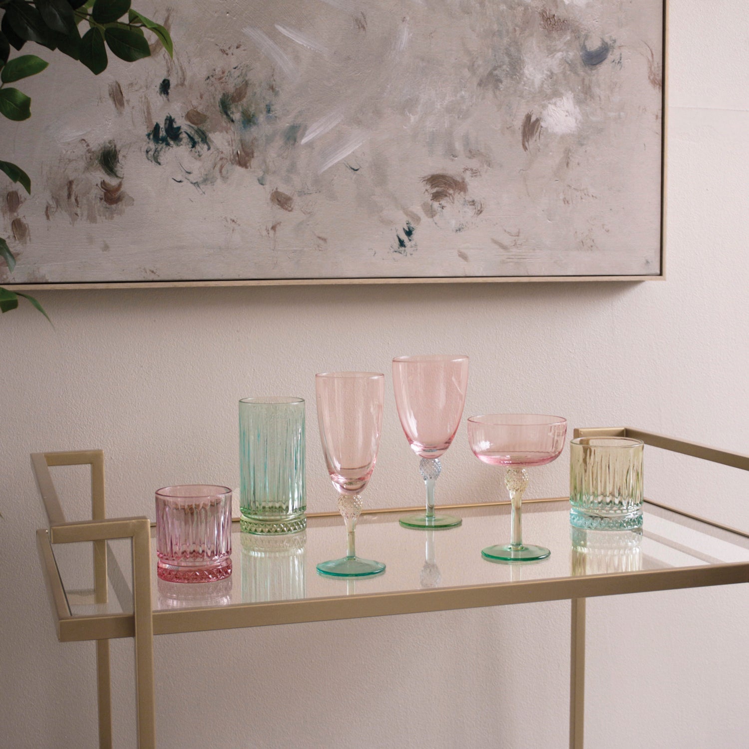 GLASS Aquarelle Tumbler Set of 4 (Multi)