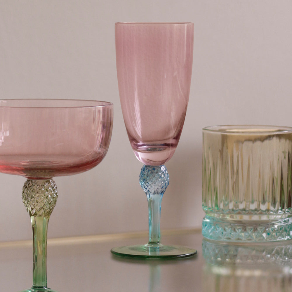 GLASS Aquarelle Flute Set of 4 (Multi)