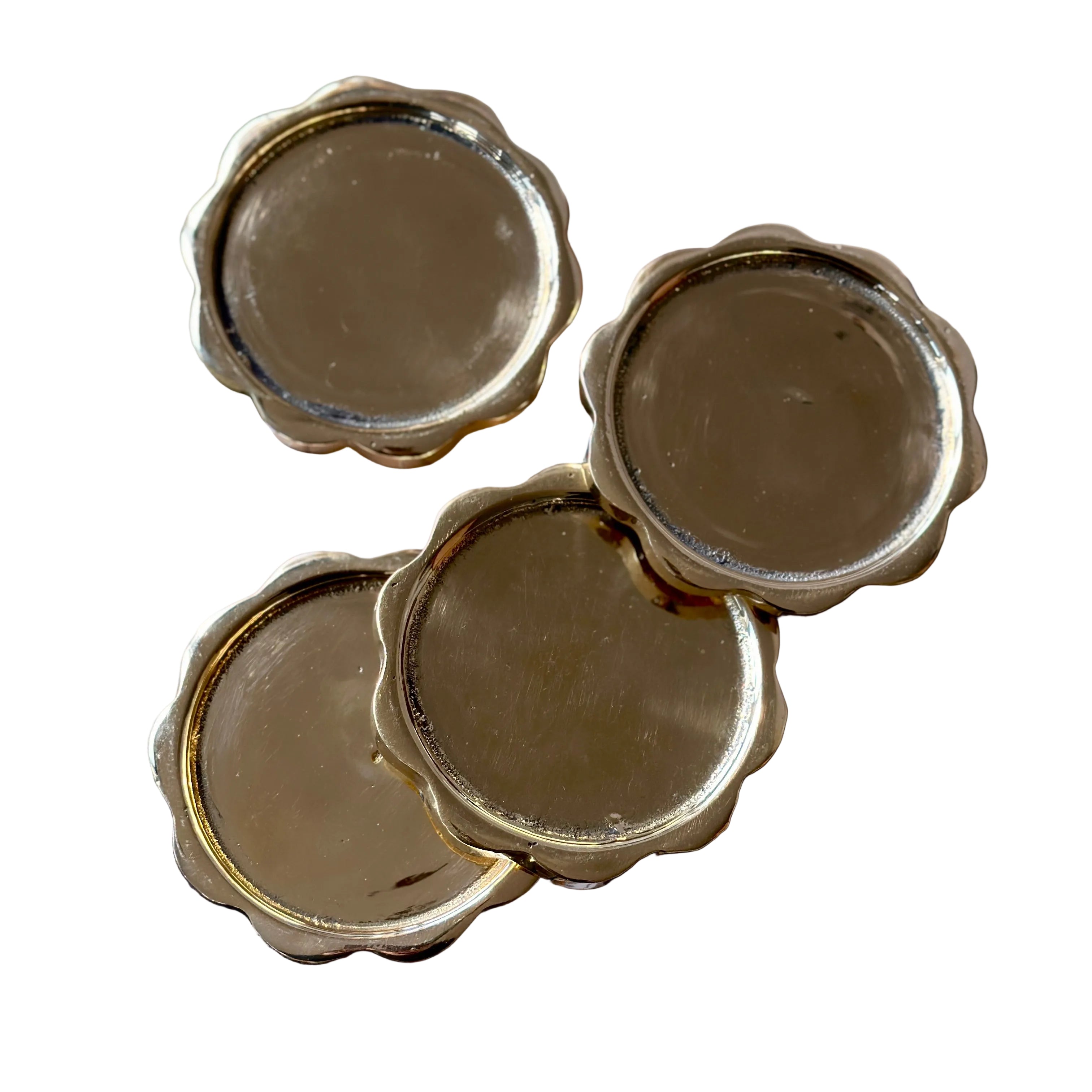 Sun Coaster Set in Brass