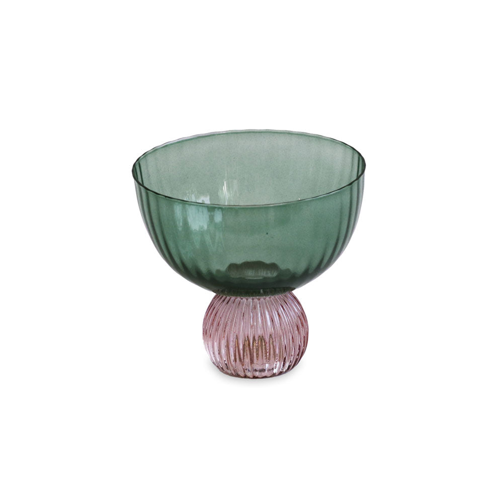 GLASS Venice Coupe Set of 4 (Green and Lavender)