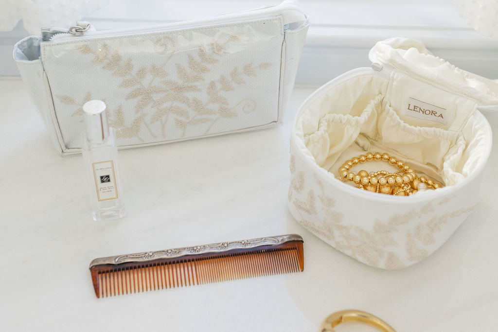 FERN SMALL MAKEUP BAG - IVORY