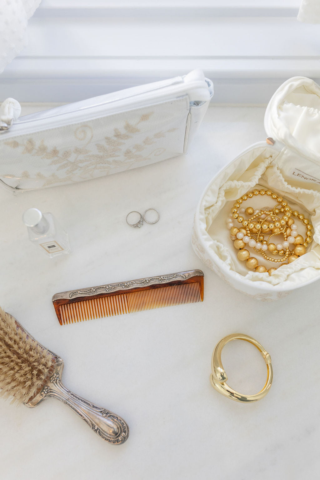 FERN SMALL MAKEUP BAG - IVORY