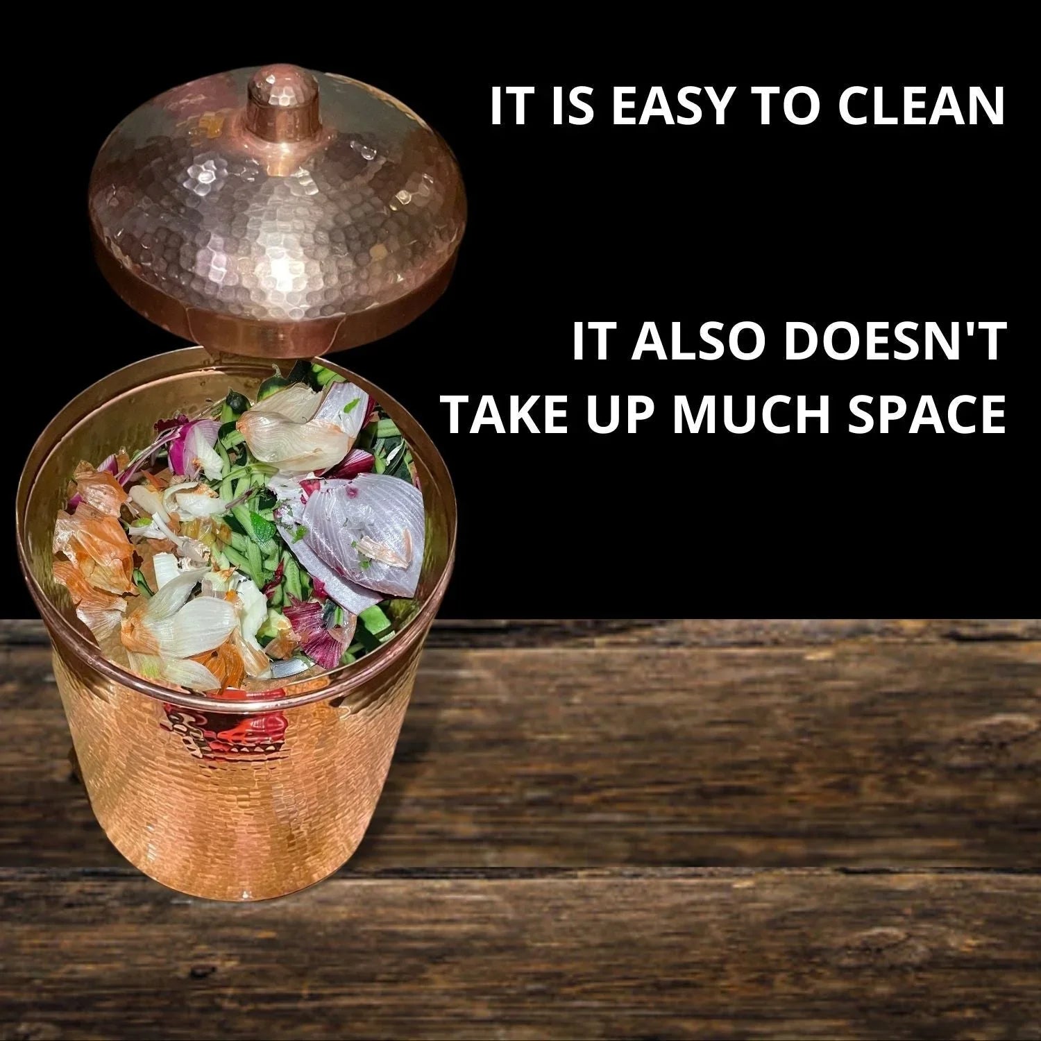 Copper Kitchen Compost Bin (Canisters) - The Mayfair Hall