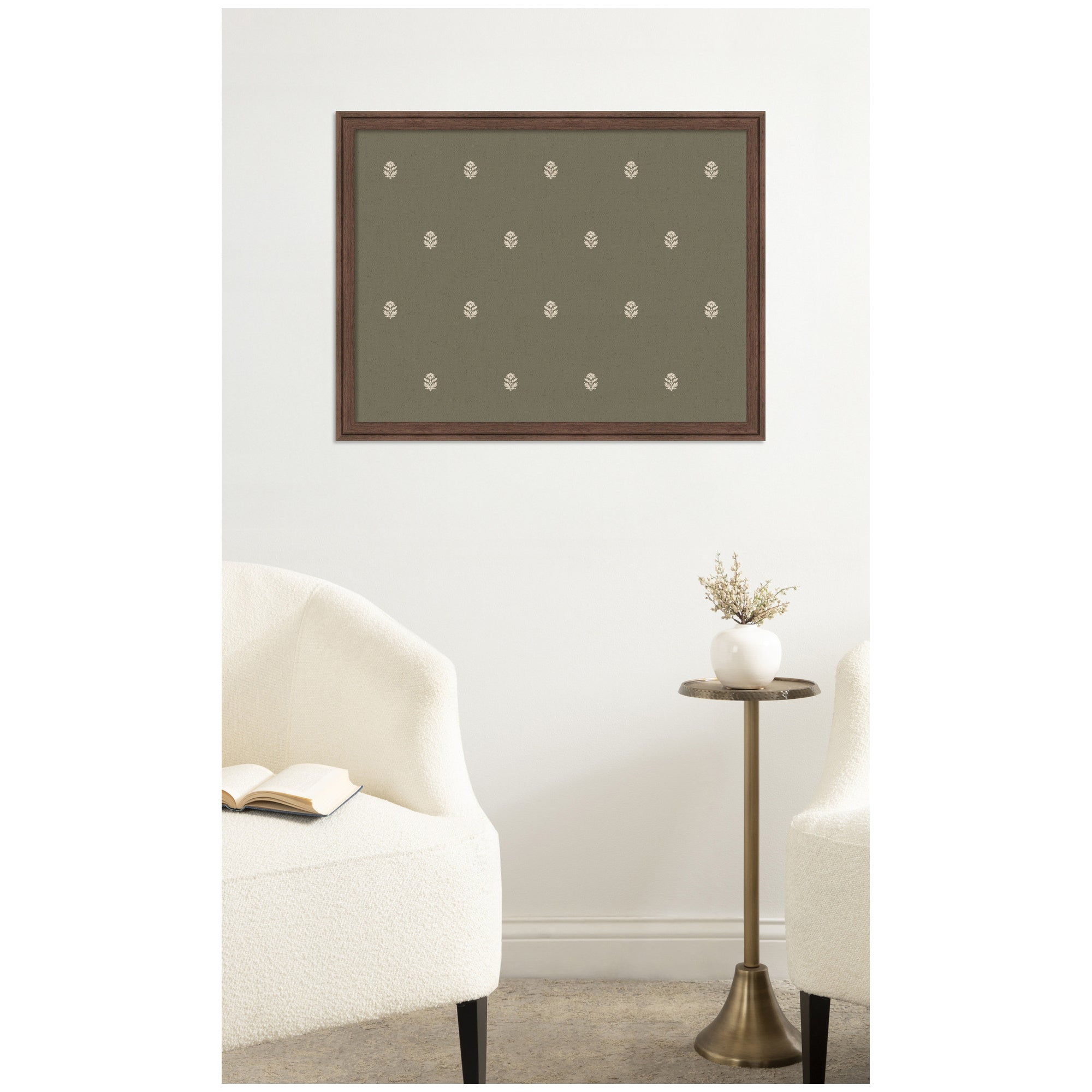 Pinboard Green Botanical Block Print