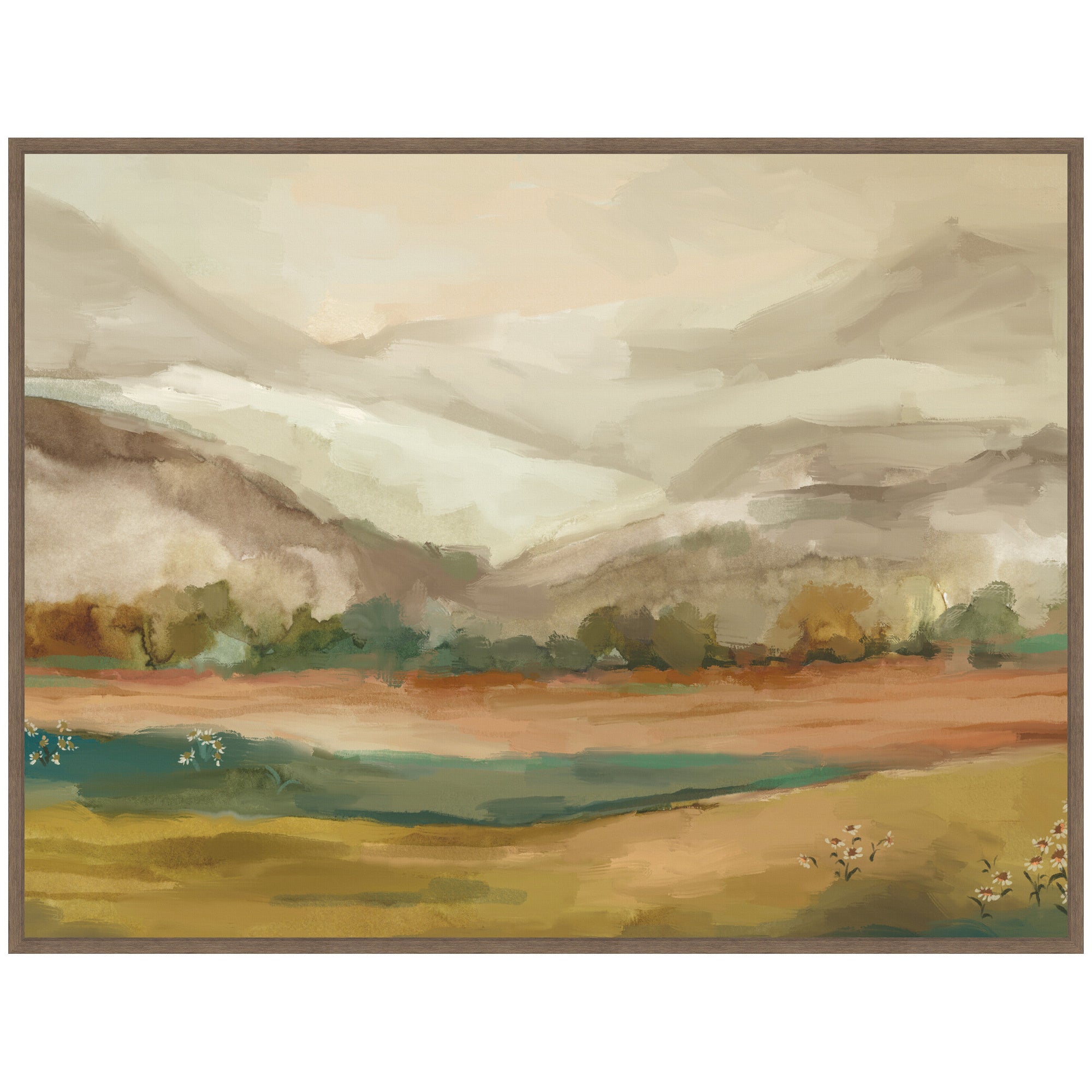 Sylvie Mountainscape Horizontal Framed Canvas by Annie Quigley