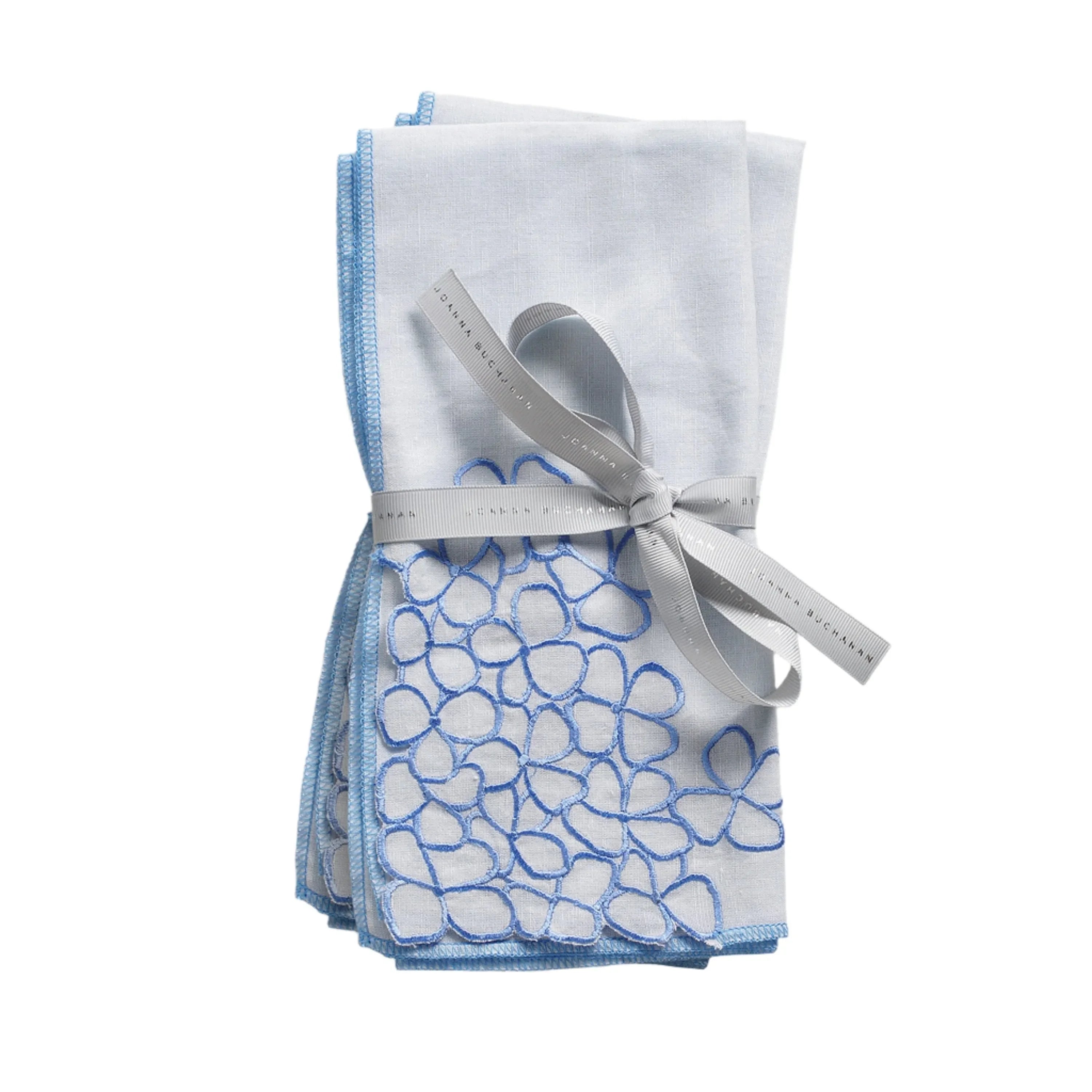 Hydrangea dinner napkins, blue, set of two - The Mayfair Hall