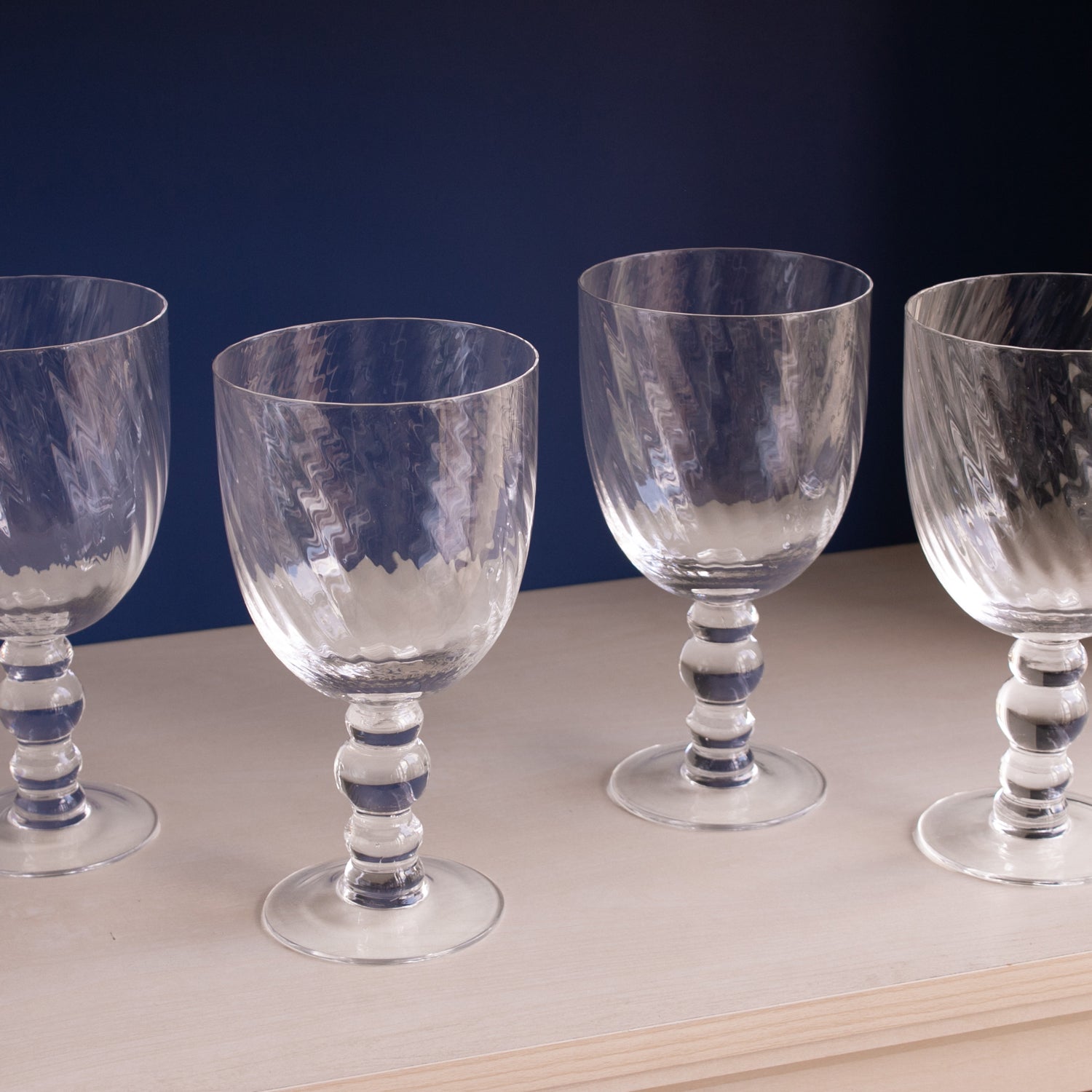 GLASS French Swirl All Purpose Set of 4 (Clear)