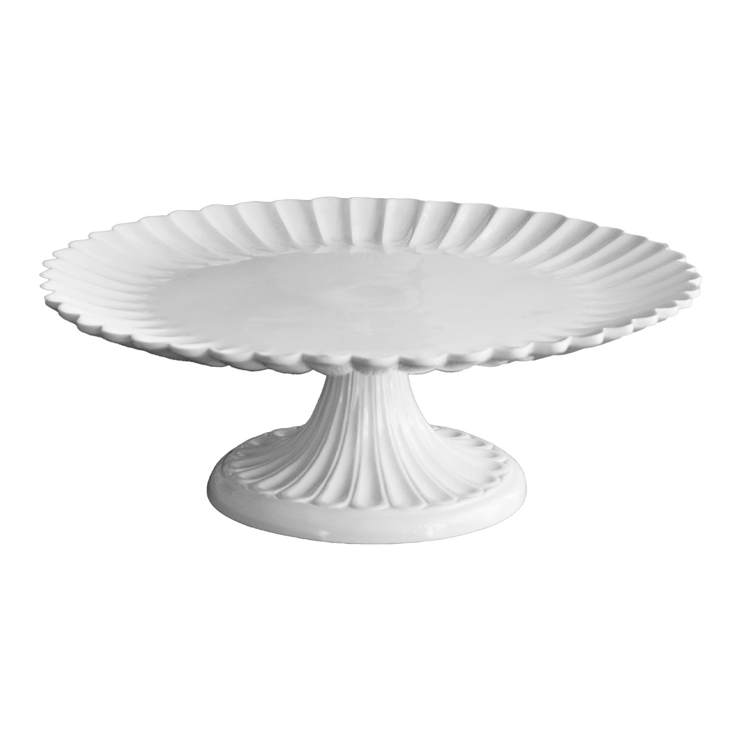 VIDA Vienna Pedestal Cake Plate White