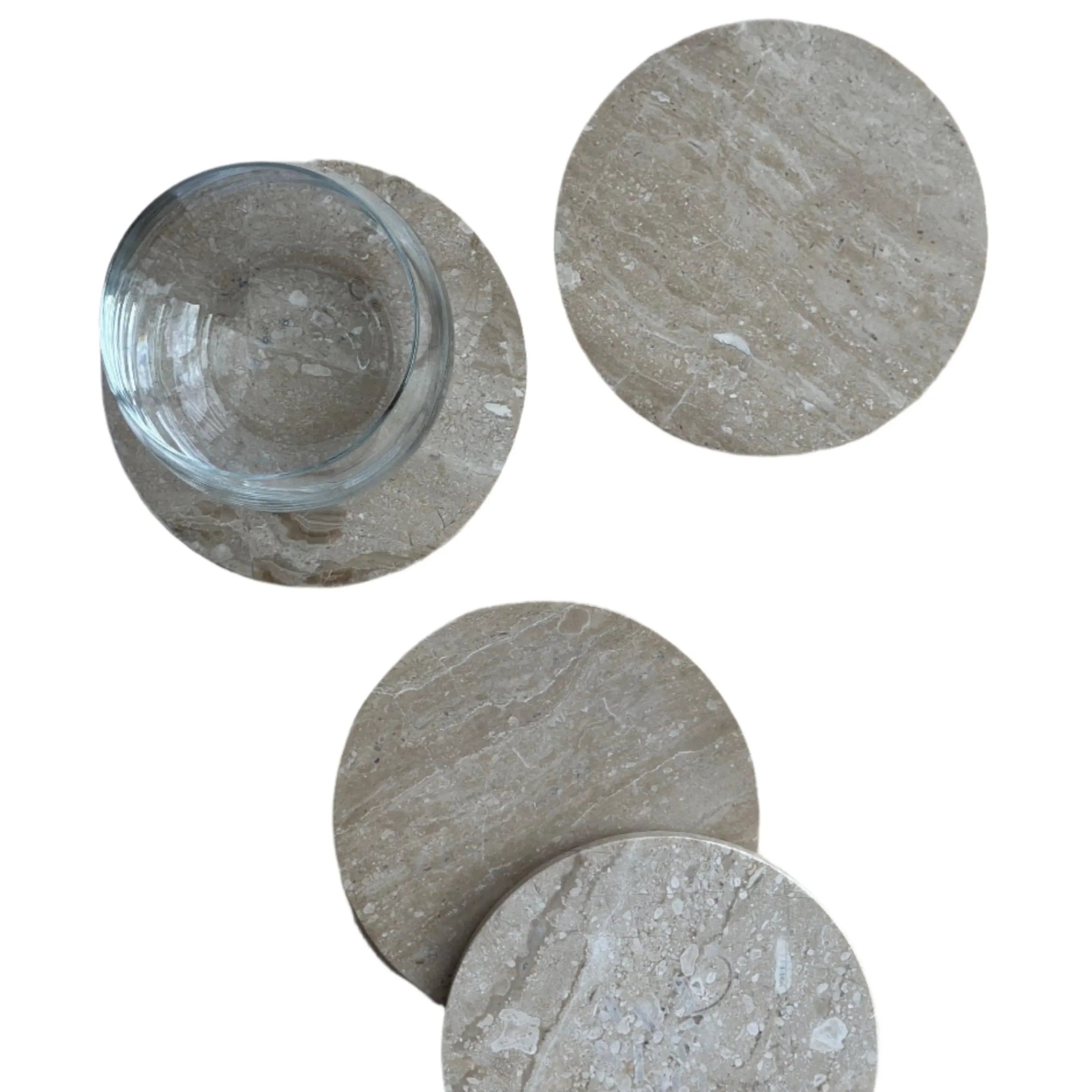 Marble Oversized Coasters in Oyster - The Mayfair Hall