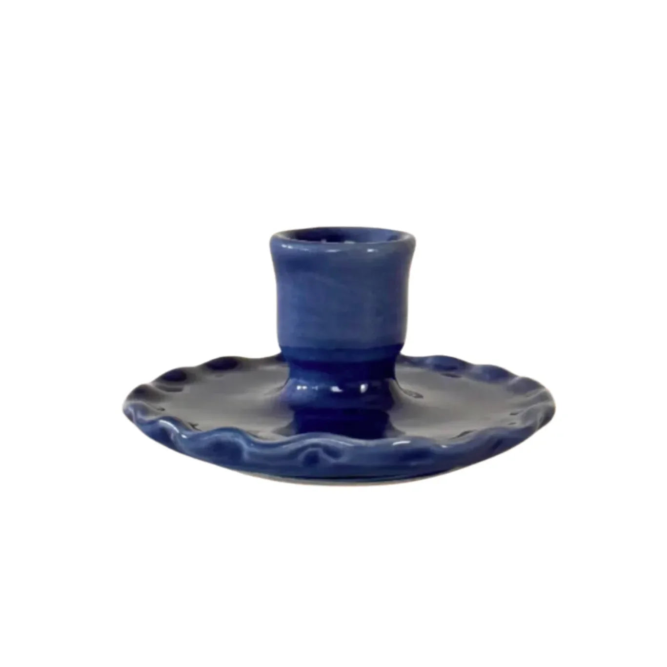 Frill Candleholder, Azul - The Mayfair Hall