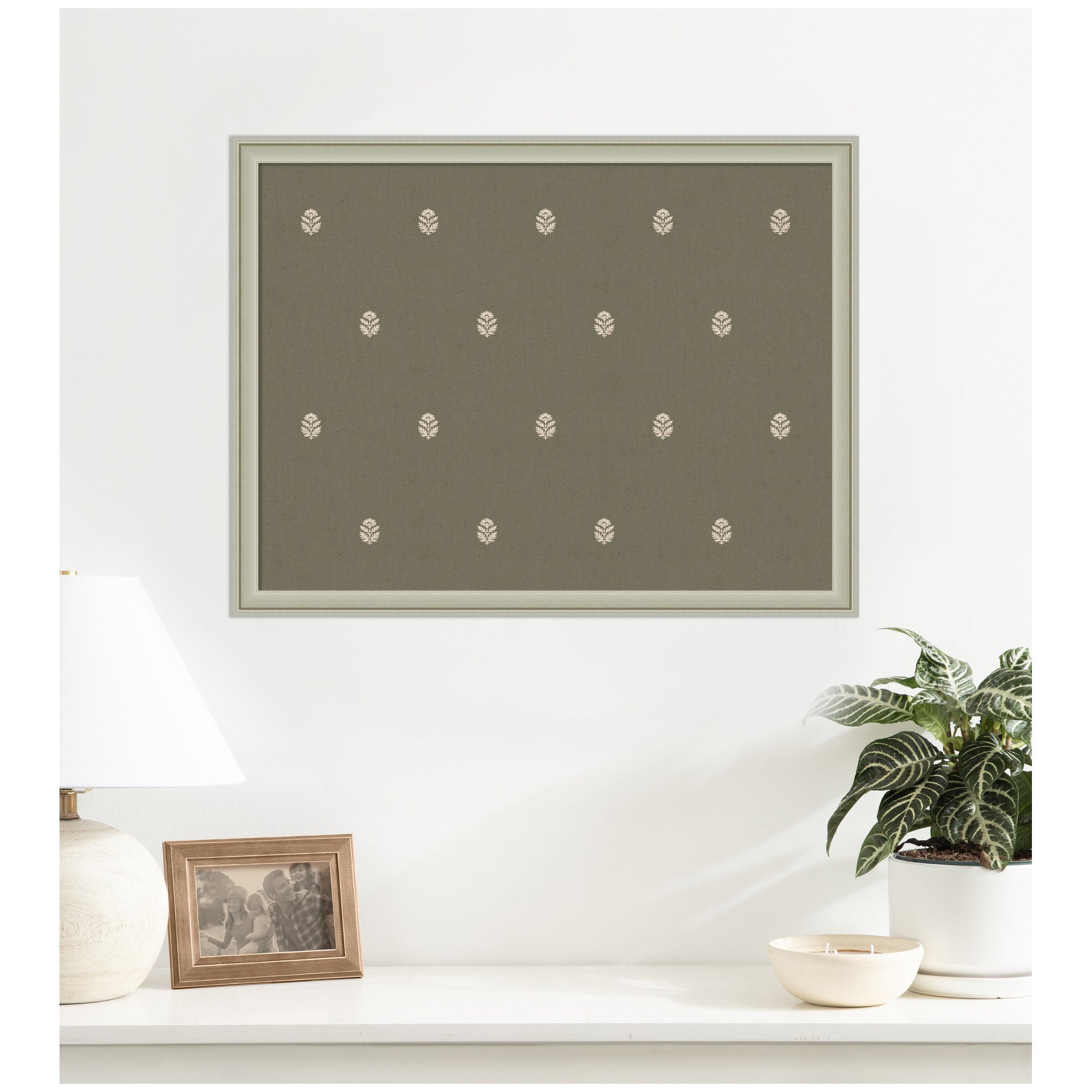 Pinboard Green Botanical Block Print