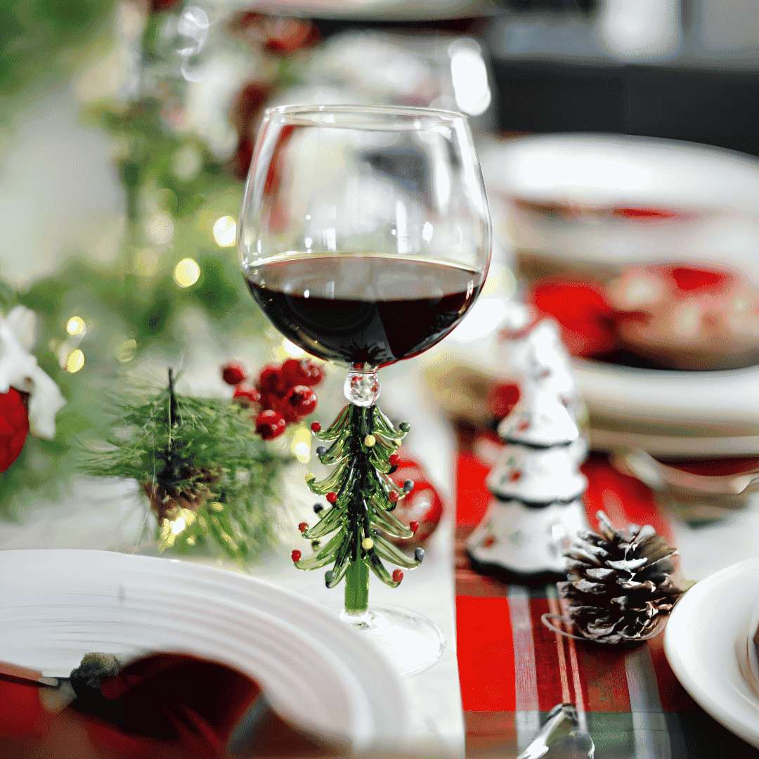 3D Christmas Tree Wine Glasses