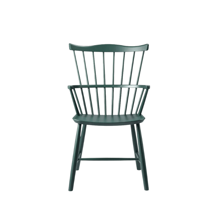 FDB Møbler J52B Chair, Black Green Painted Beech