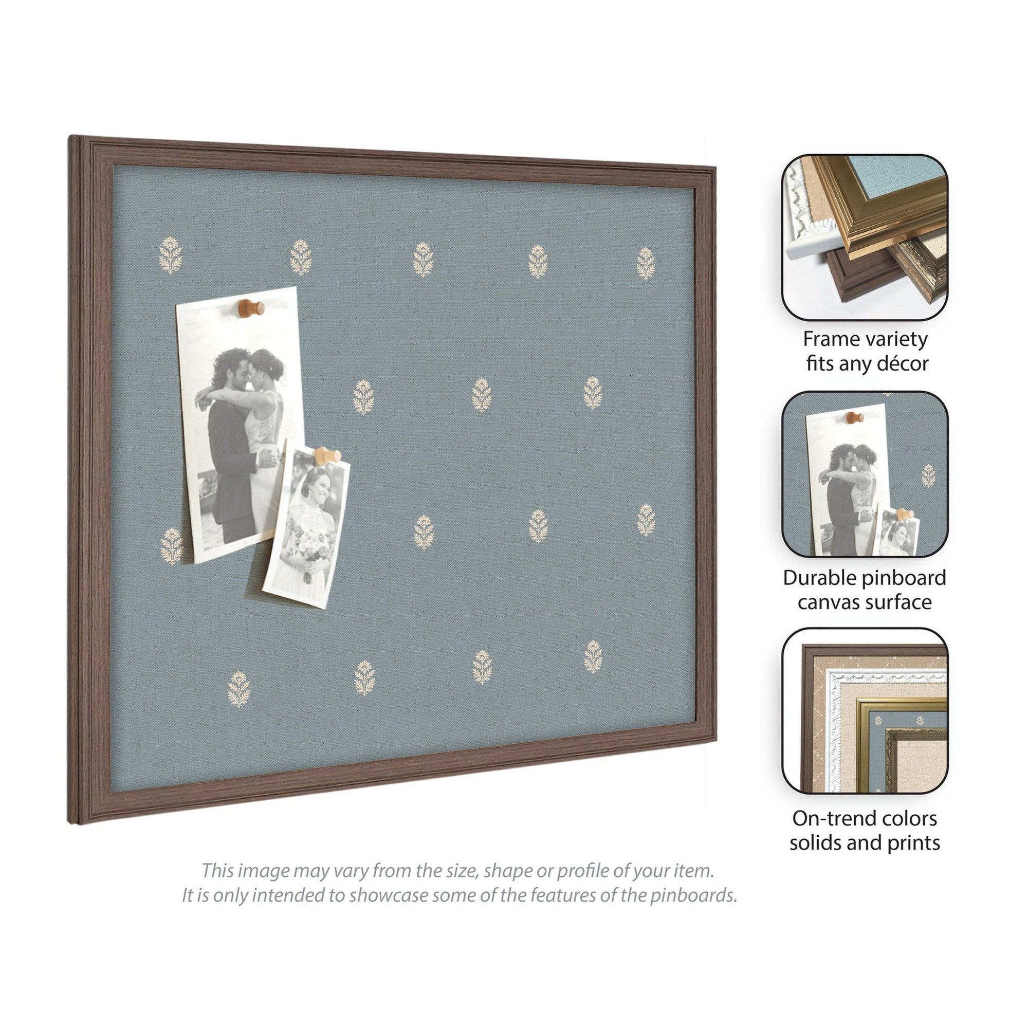 Pinboard Blue Botanical Block Print