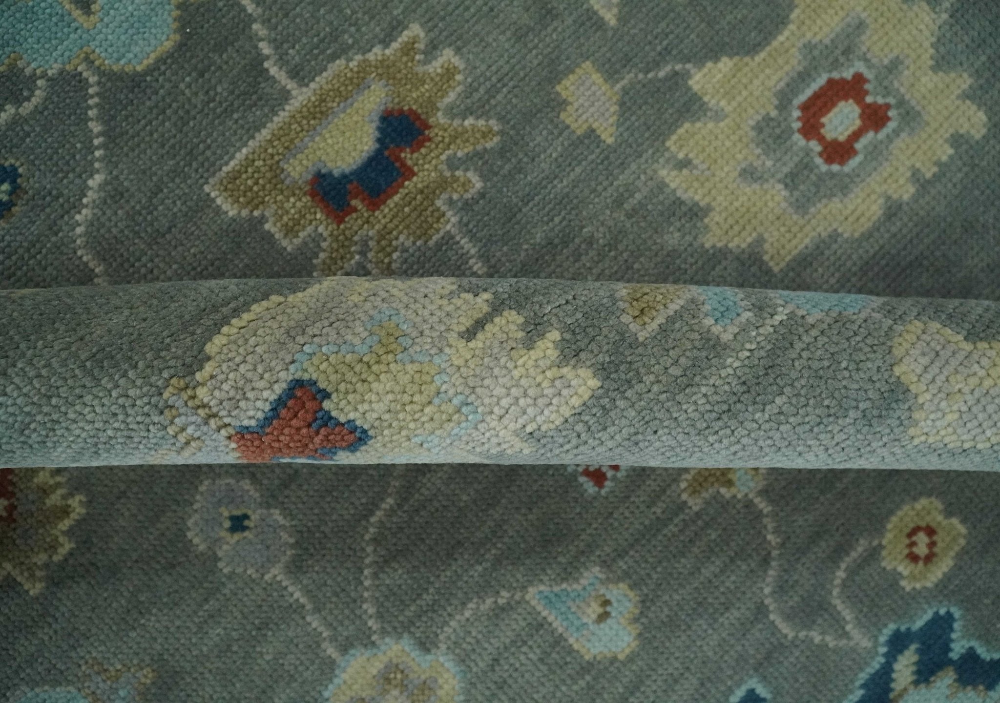 3x5, 4x6, 5x8, 6x9, 8x10 and 9x12 Hand Knotted Oushak Gray and Beige Traditional Antique Persian Wool Area Rug | NT25 - The Rug Decor