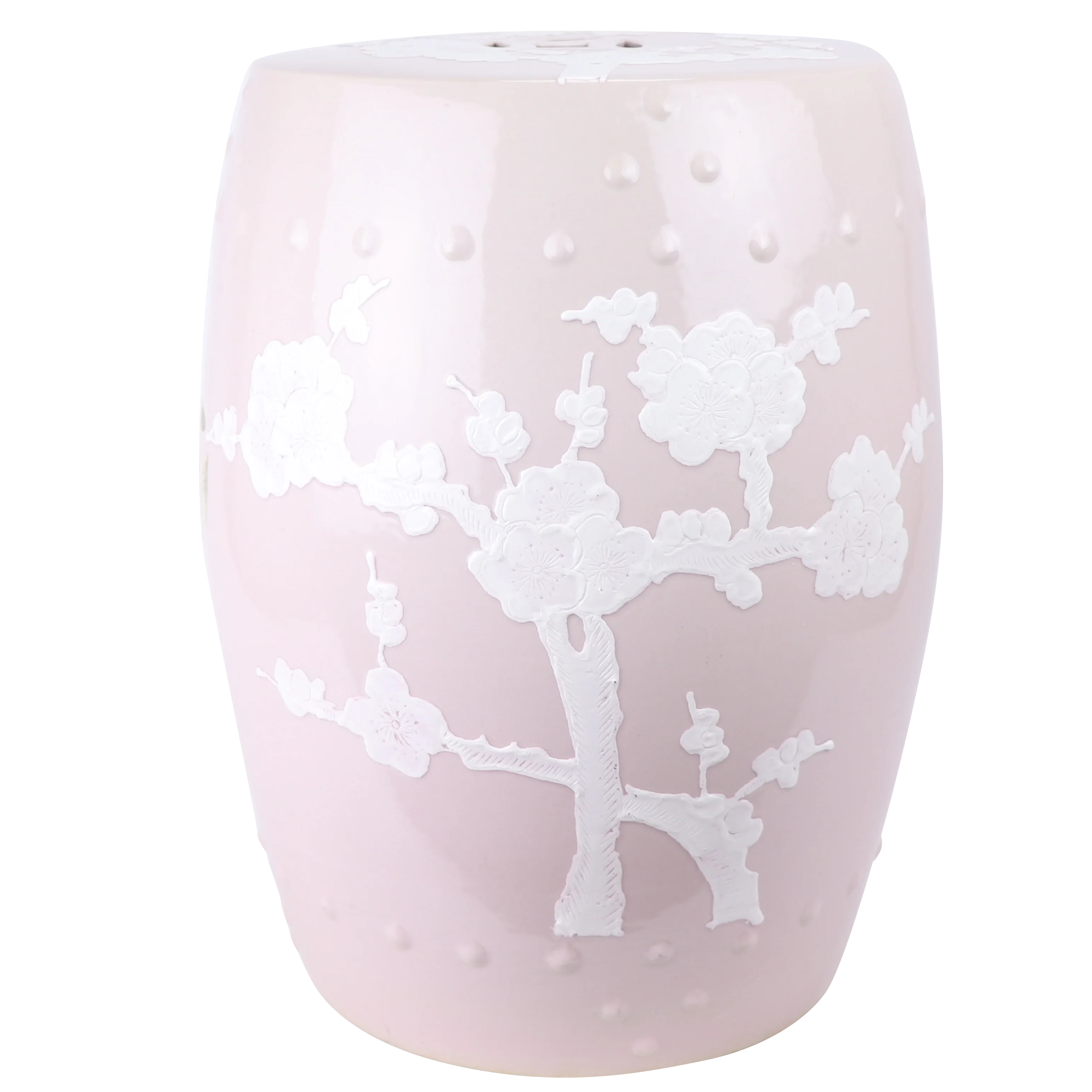 PASTEL PINK CHERRY BLOSSOM GARDEN SEAT