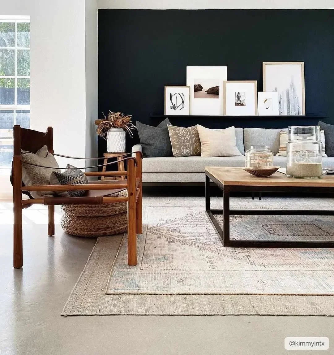 Light Olive Baloy Vintage Washable Area Rug - The Mayfair Hall