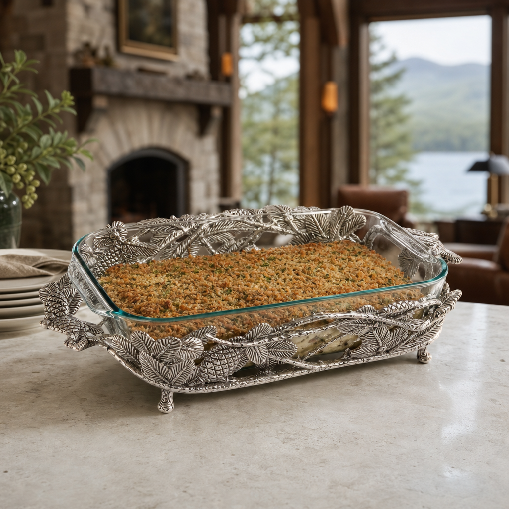 Pine Cone Forest Casserole 3 Quart Holder