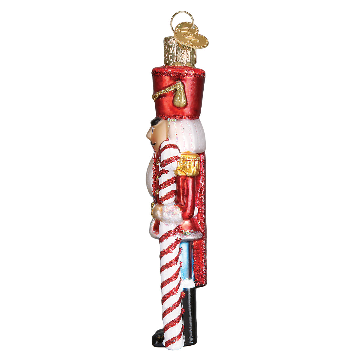 Peppermint Nutcracker Blown Glass Christmas Ornament by Old World Christmas