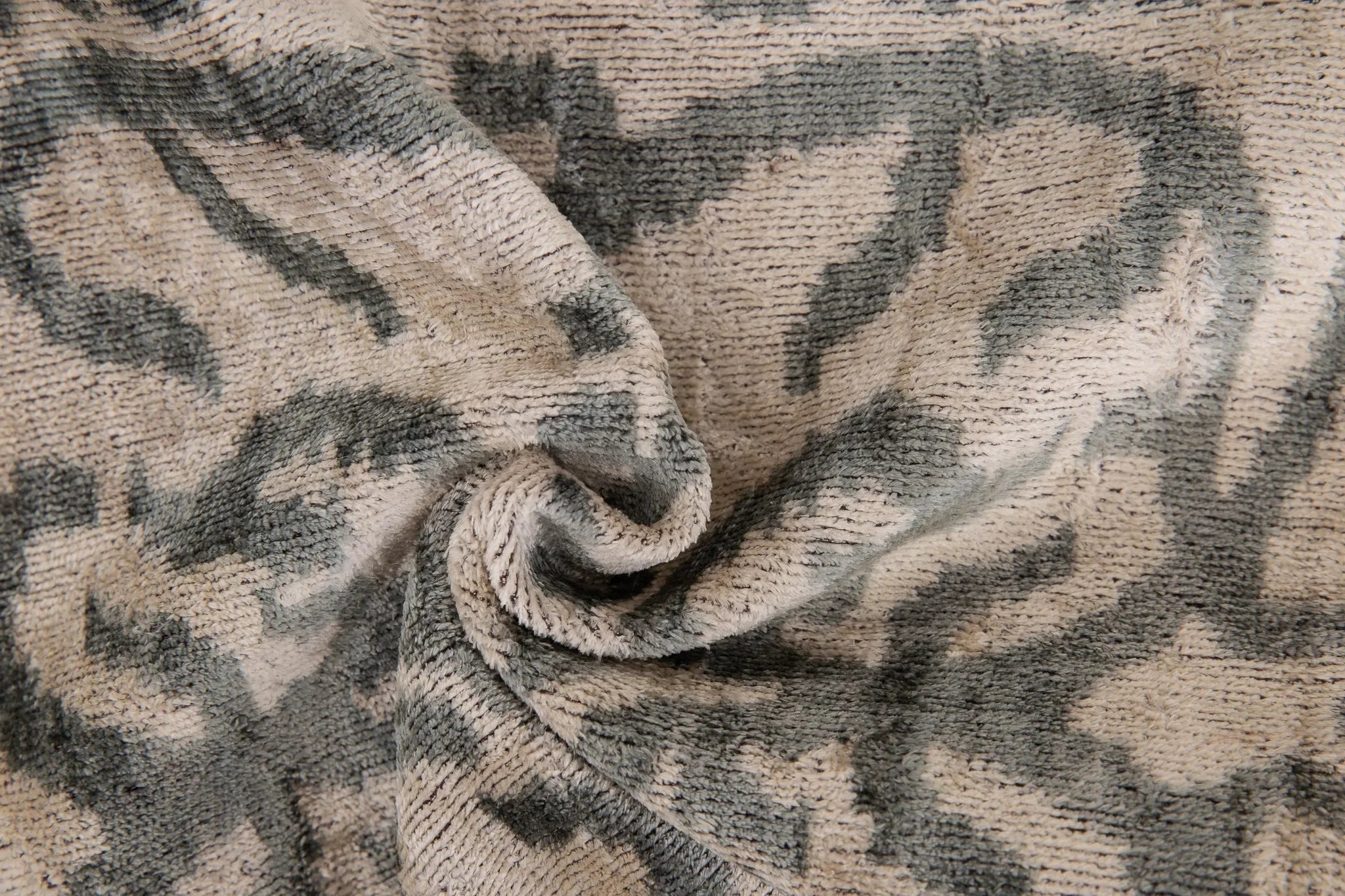 Elegant Handmade Silk Velvet Throw Pillow - 16x24, Taupe and Gray Luxury Cushion with Down Feather Insert - The Mayfair Hall