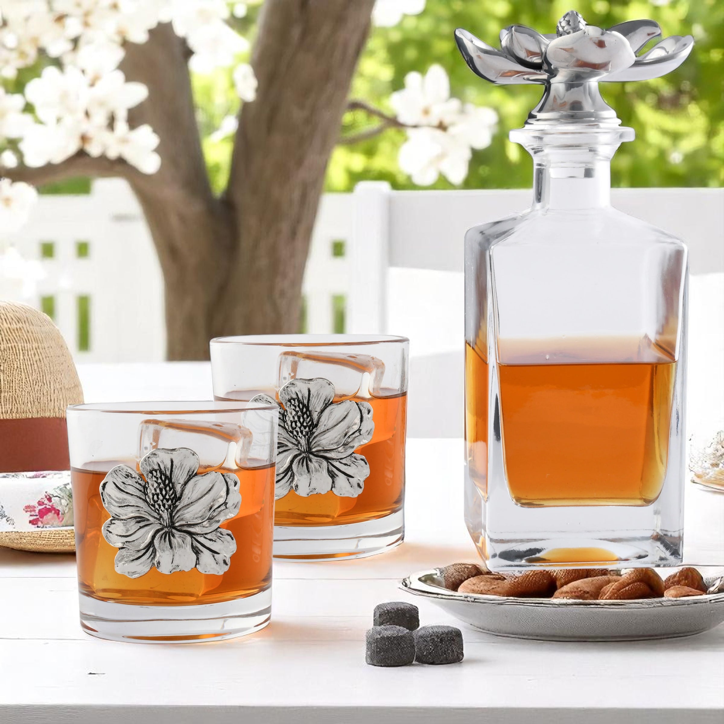 Magnolia Decanter Set with Glasses