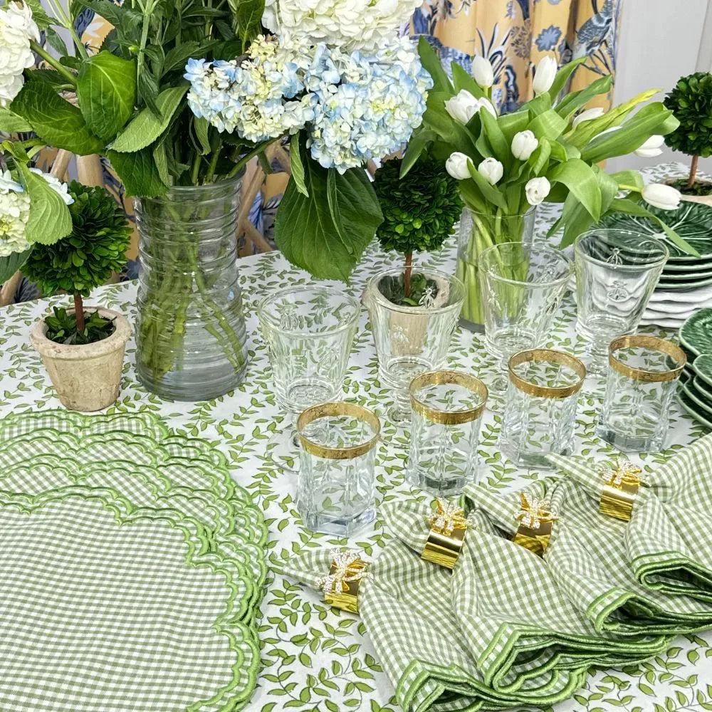 Green Leaves Cotton Tablecloth - The Mayfair Hall