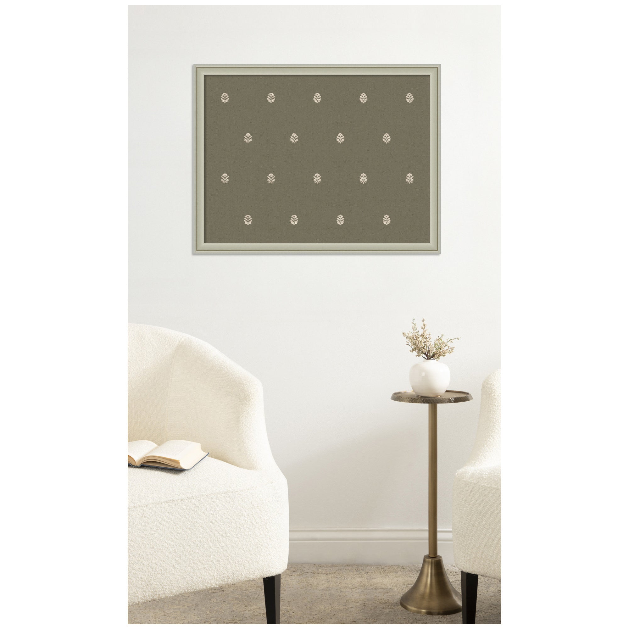 Pinboard Green Botanical Block Print