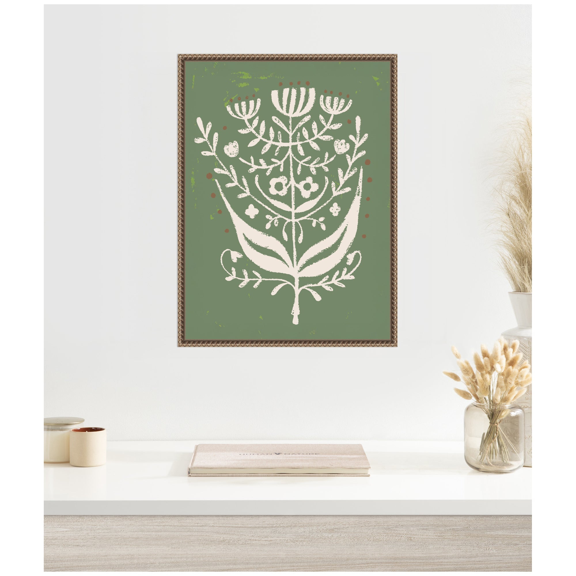 Bungalow Charm Green by Vicky Yorke Framed Canvas Wall Art Print