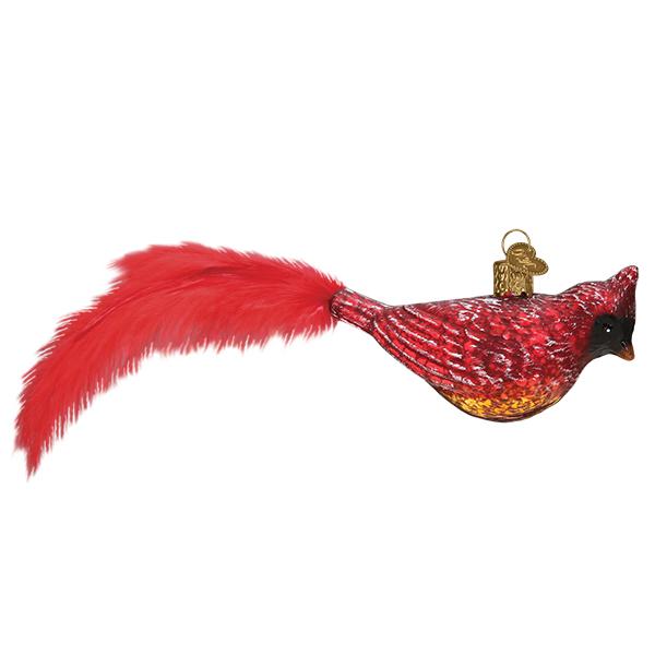 Vintage Cardinal Blown Glass Christmas Ornament by Old World Christmas