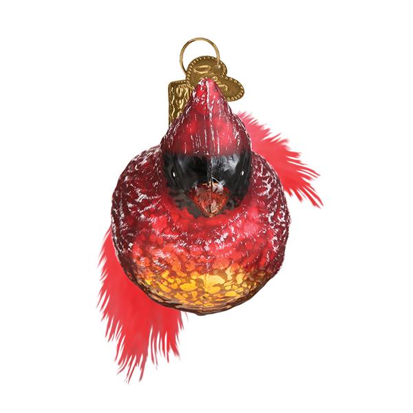 Vintage Cardinal Blown Glass Christmas Ornament by Old World Christmas