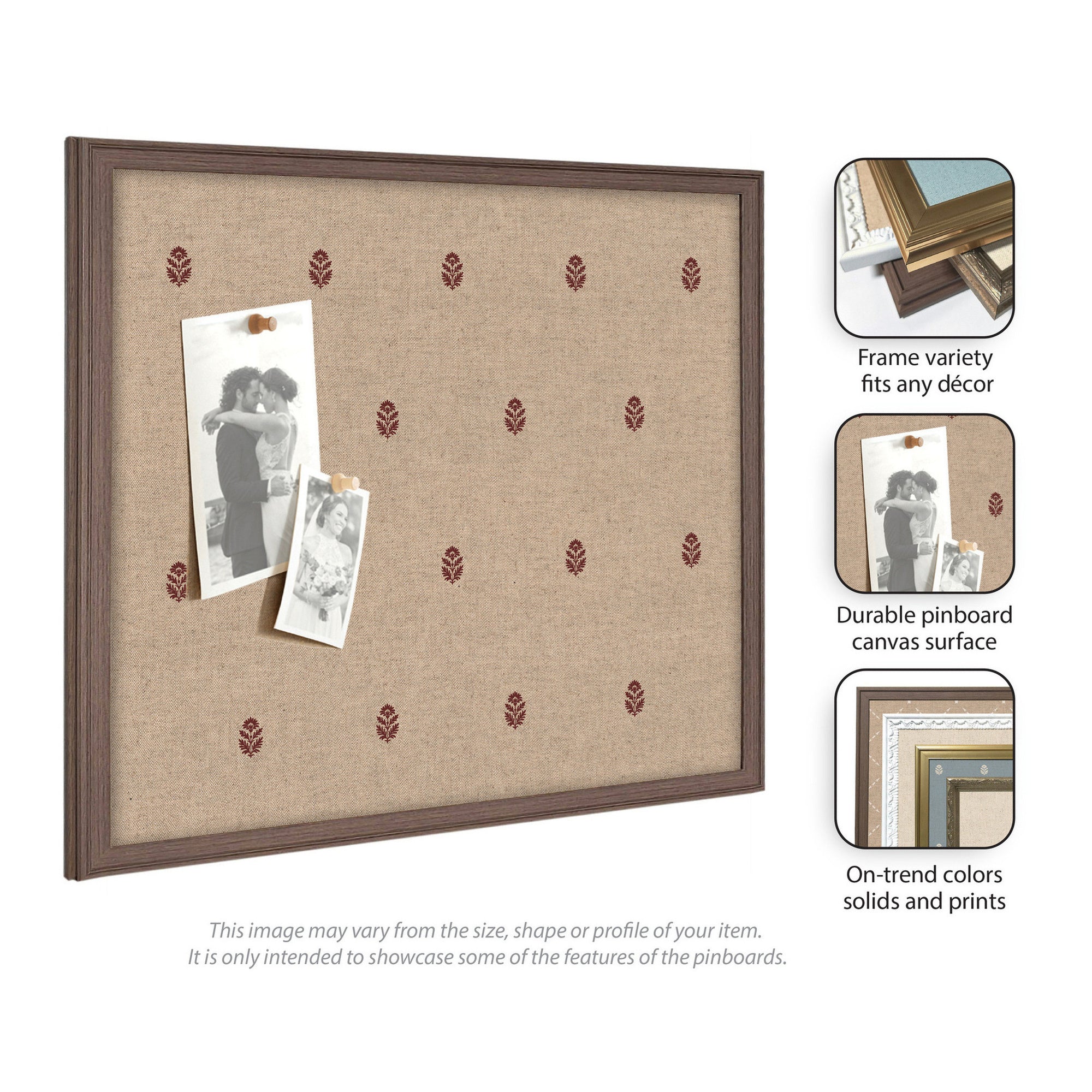 Pinboard Red Botanical Block Print