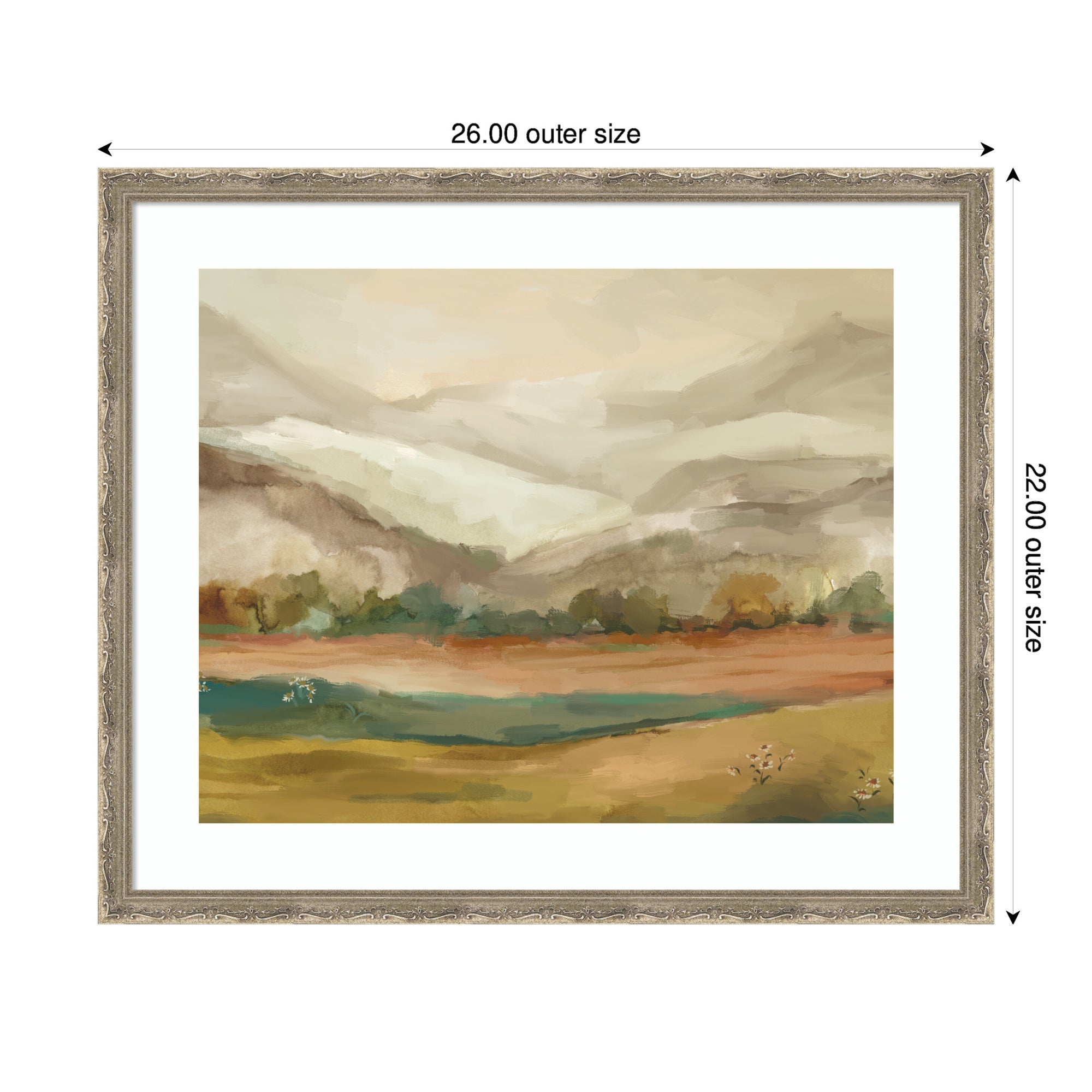 Framed Art Mountainscape Horizontal by Annie Quigley