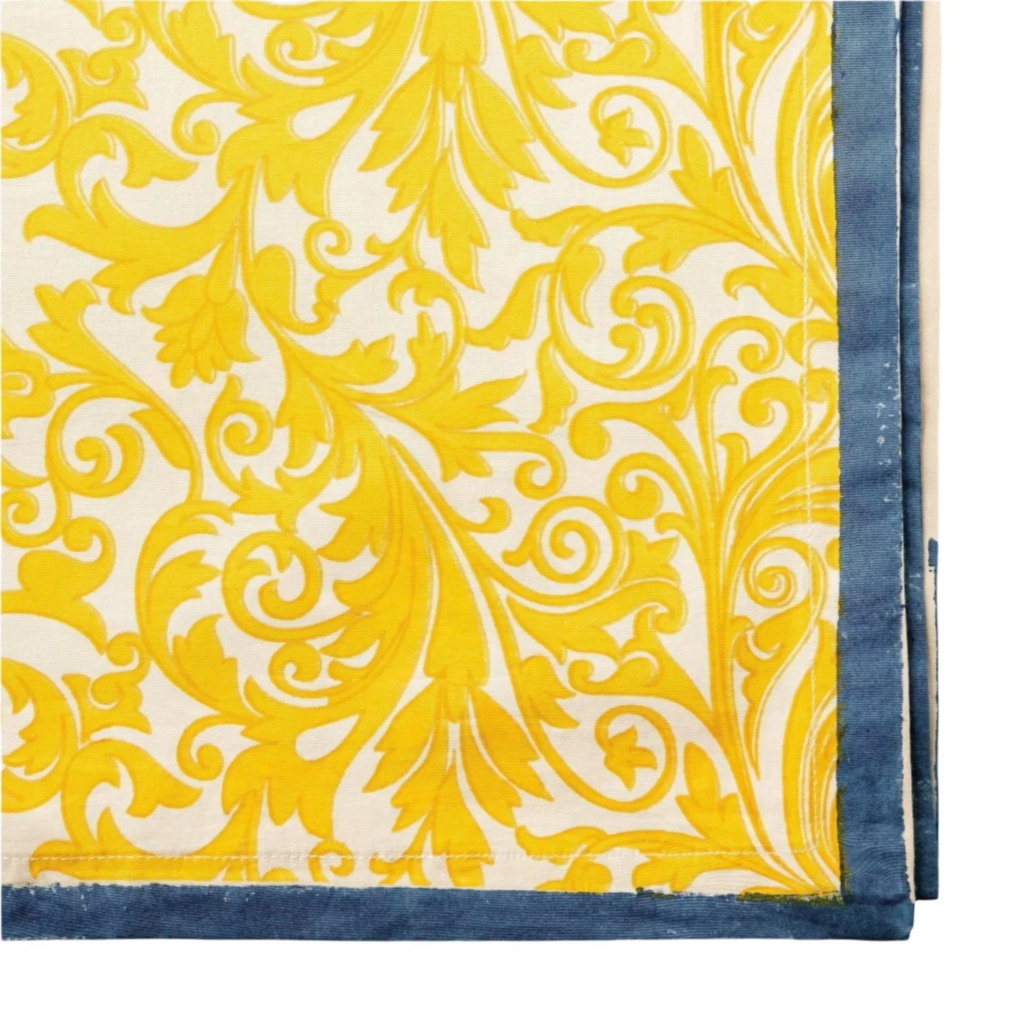 Damask print tablecloth, yellow - The Mayfair Hall