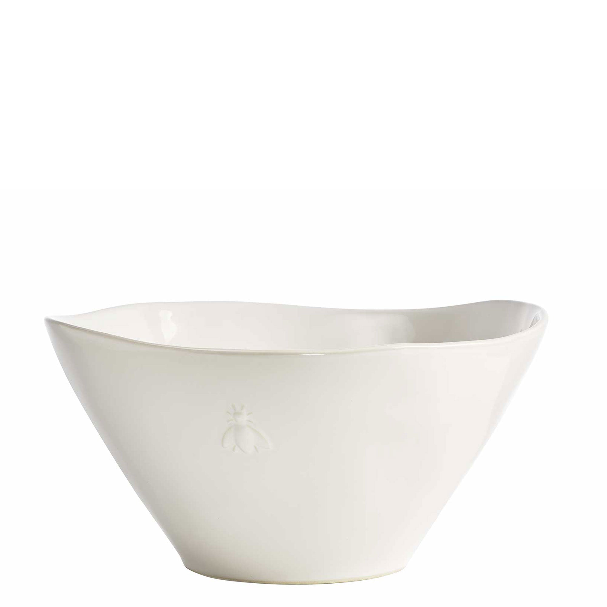Bee Ceramic Single Serving Bowl Ecru