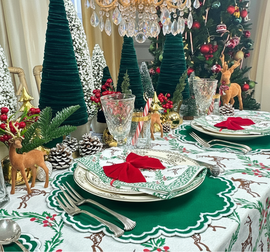 Enchanted Christmas Reindeer - Tablecloth