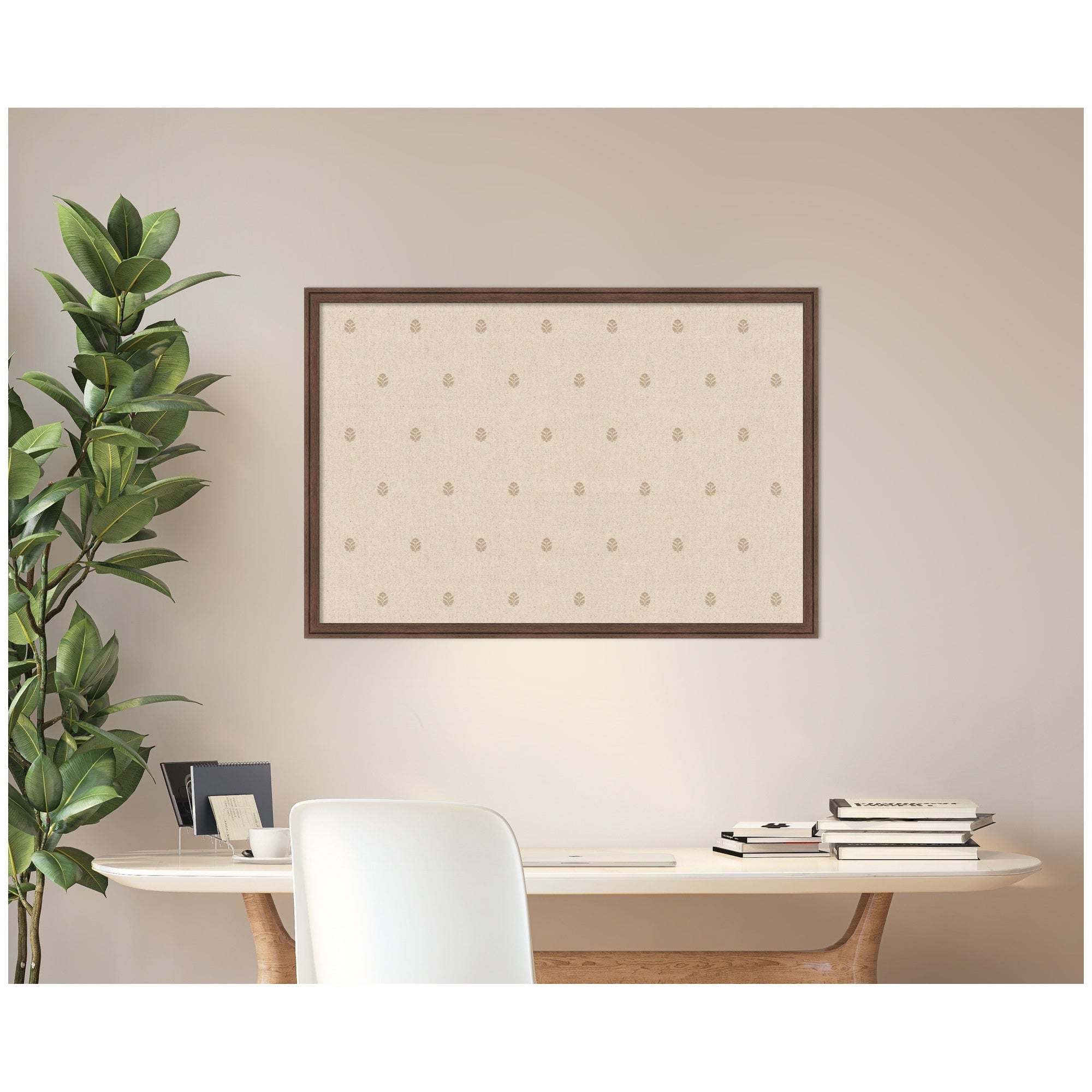 Pinboard Beige Botanical Block Print