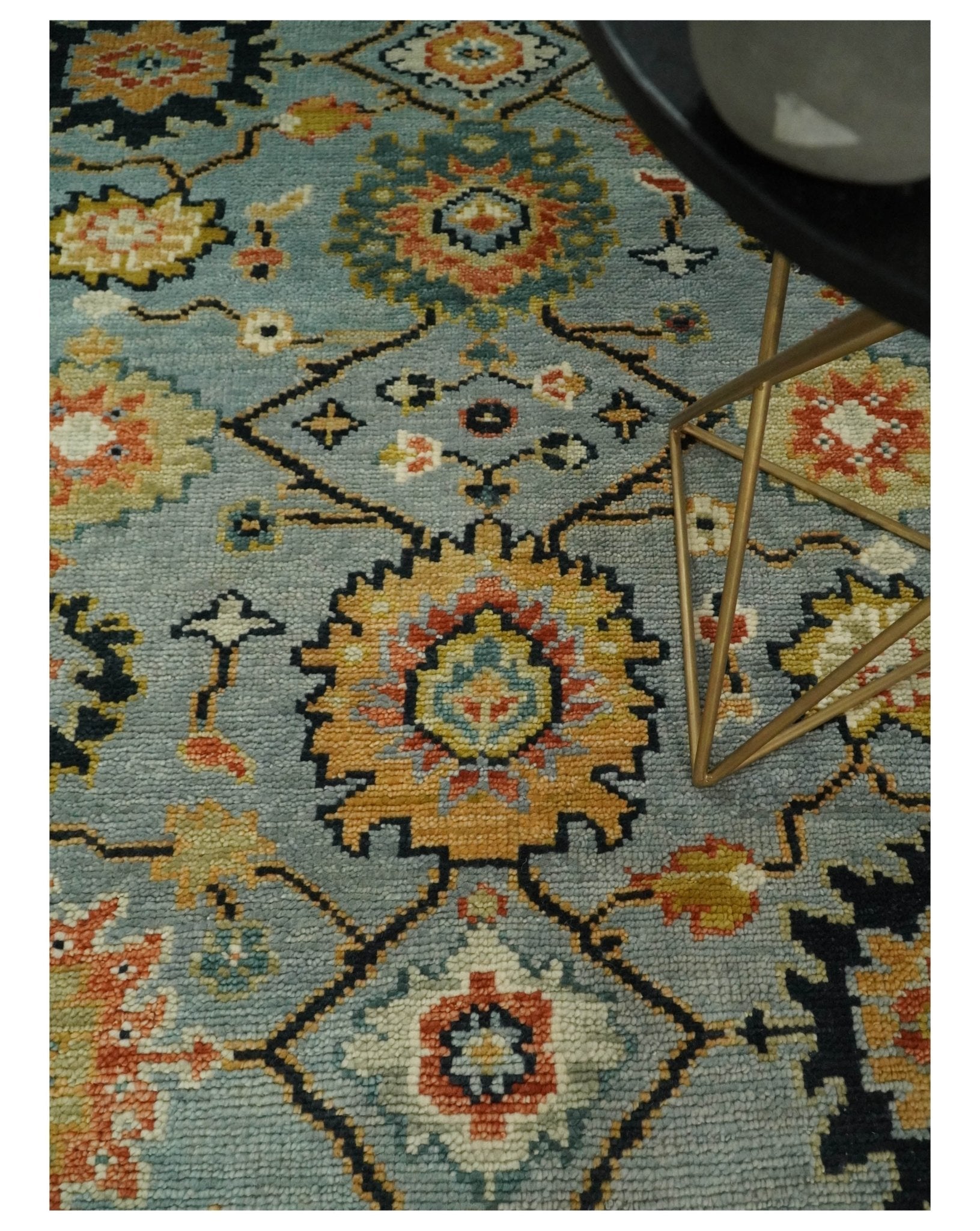 5x8, 6x9, 8x10, 9x12, 10x14 and 12x15 Antique Traditional Persian Aqua and Ivory Area Rug | TRDCP633 - The Rug Decor