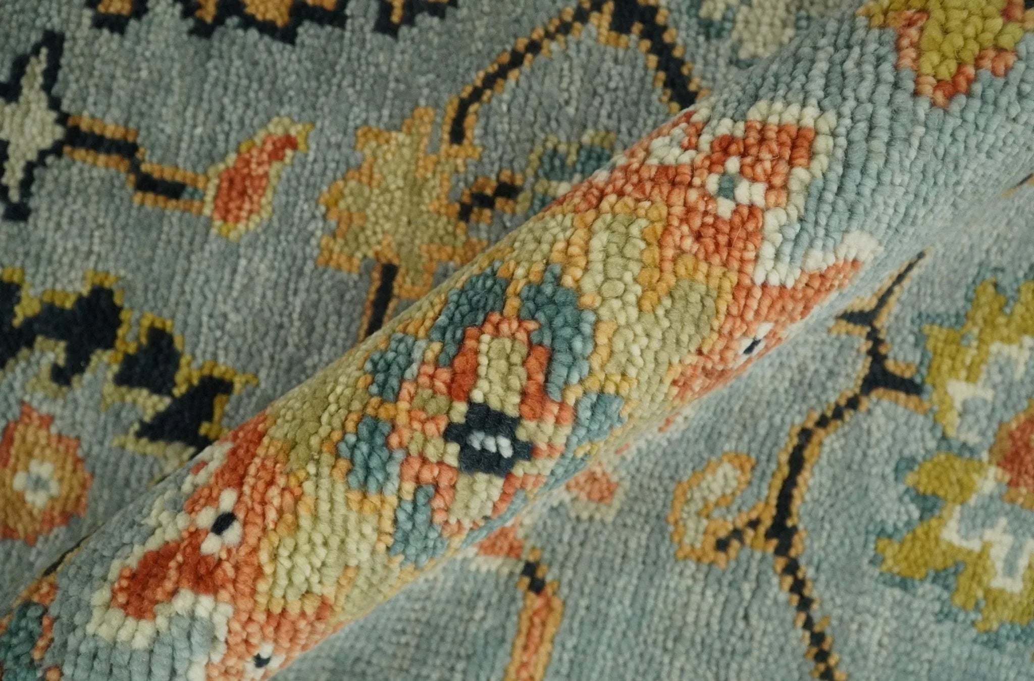 5x8, 6x9, 8x10, 9x12, 10x14 and 12x15 Antique Traditional Persian Aqua and Ivory Area Rug | TRDCP633 - The Rug Decor