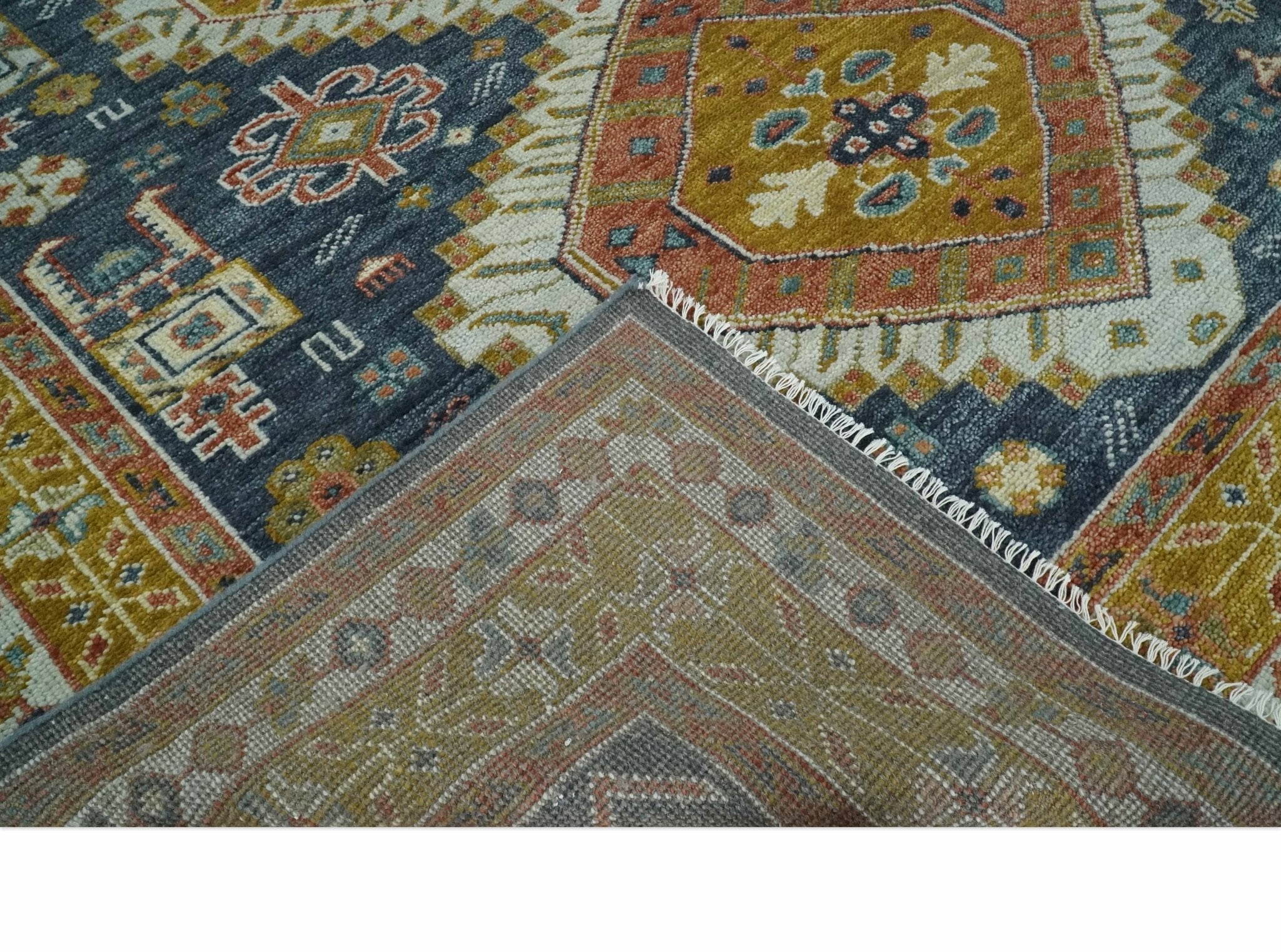 5x8, 6x9, 8x10, 9x12, 10x14 and 12x15 Rust, Gold and Gray Oriental Traditional Persian Area Rug | TRDCP1087 - The Rug Decor