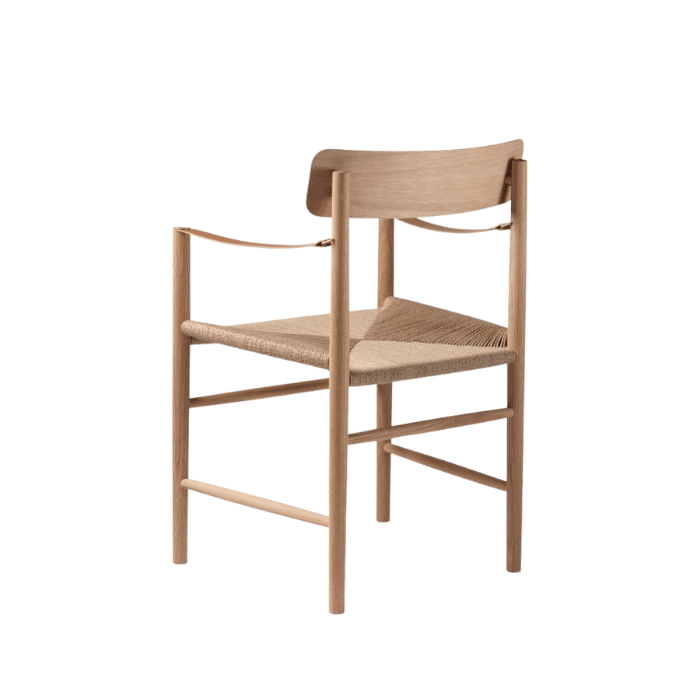 FDB Møbler J186 Hesbjerg Chair, Nature Oiled Oak/Nature Paper Cord