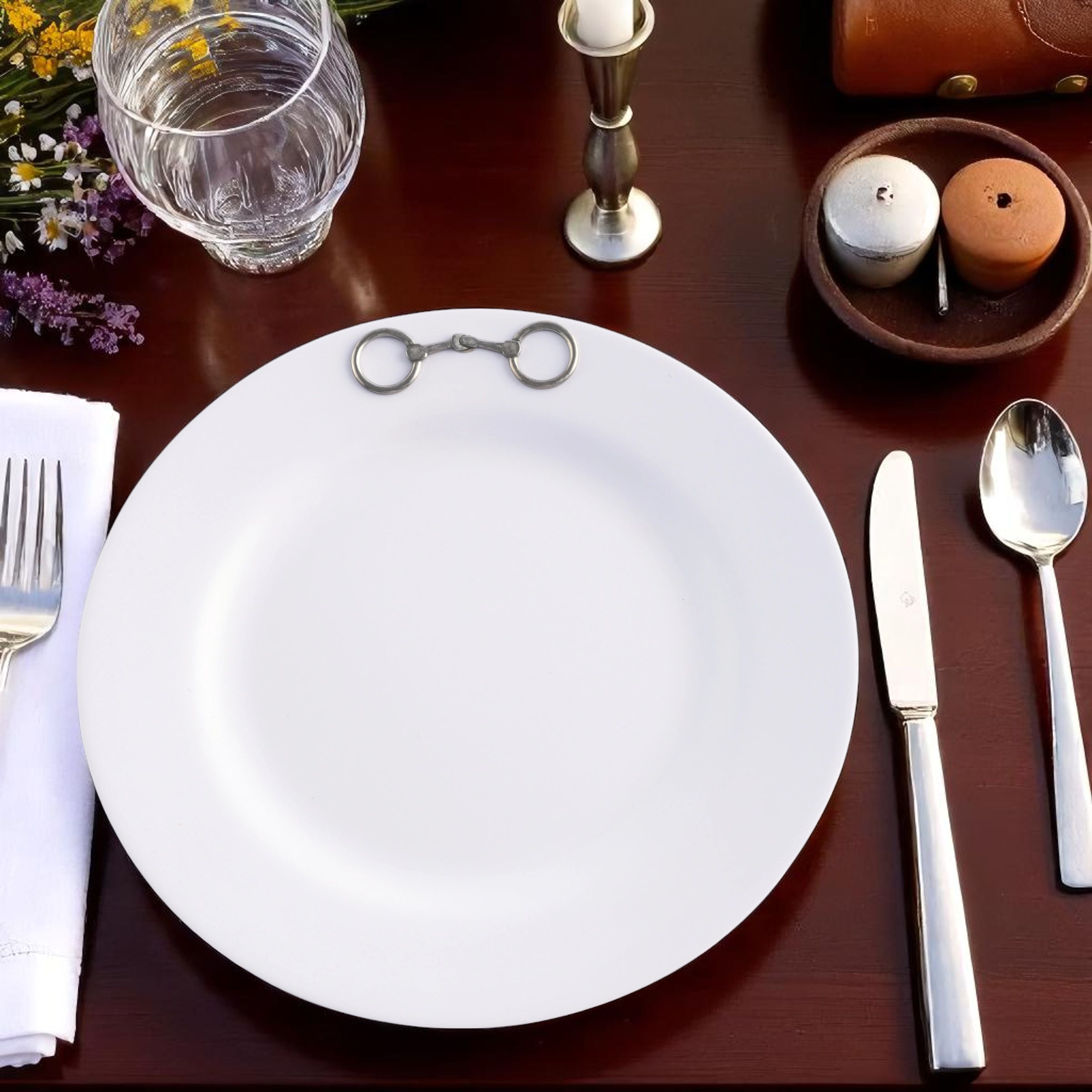 Equestrian Bit Melamine Lunch Plates - Set of 4