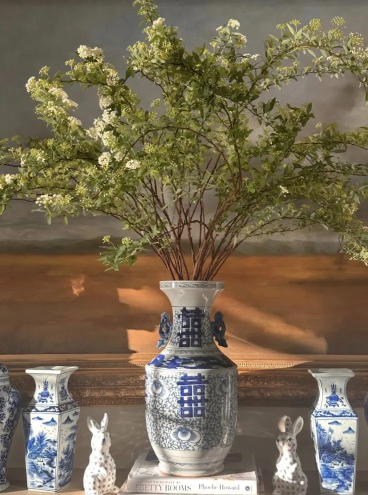 Mini Square Village Scene Bud Vase - The Mayfair Hall