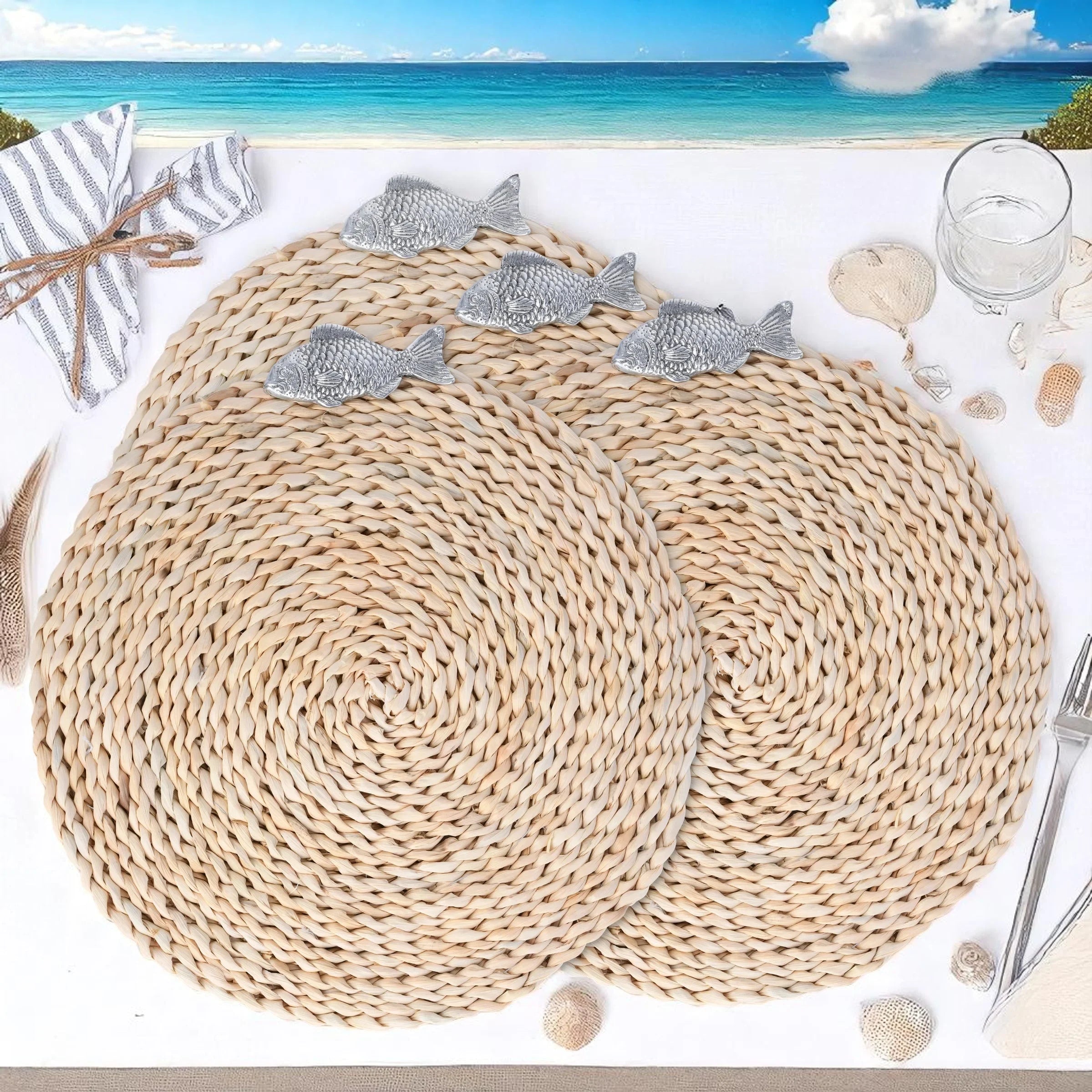 Fish Twisted Seagrass Placemats (Set of 4)