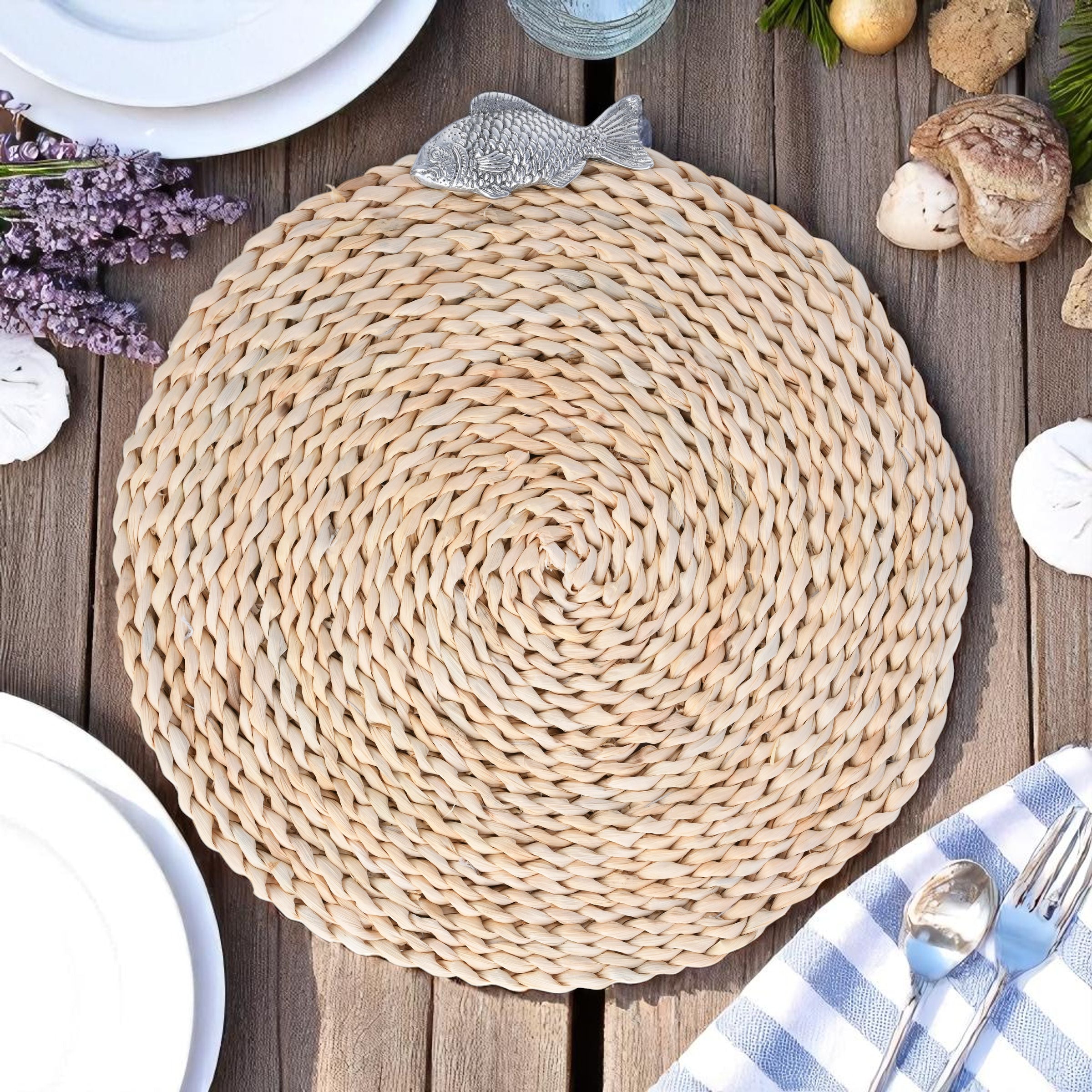 Fish Twisted Seagrass Placemats (Set of 4)