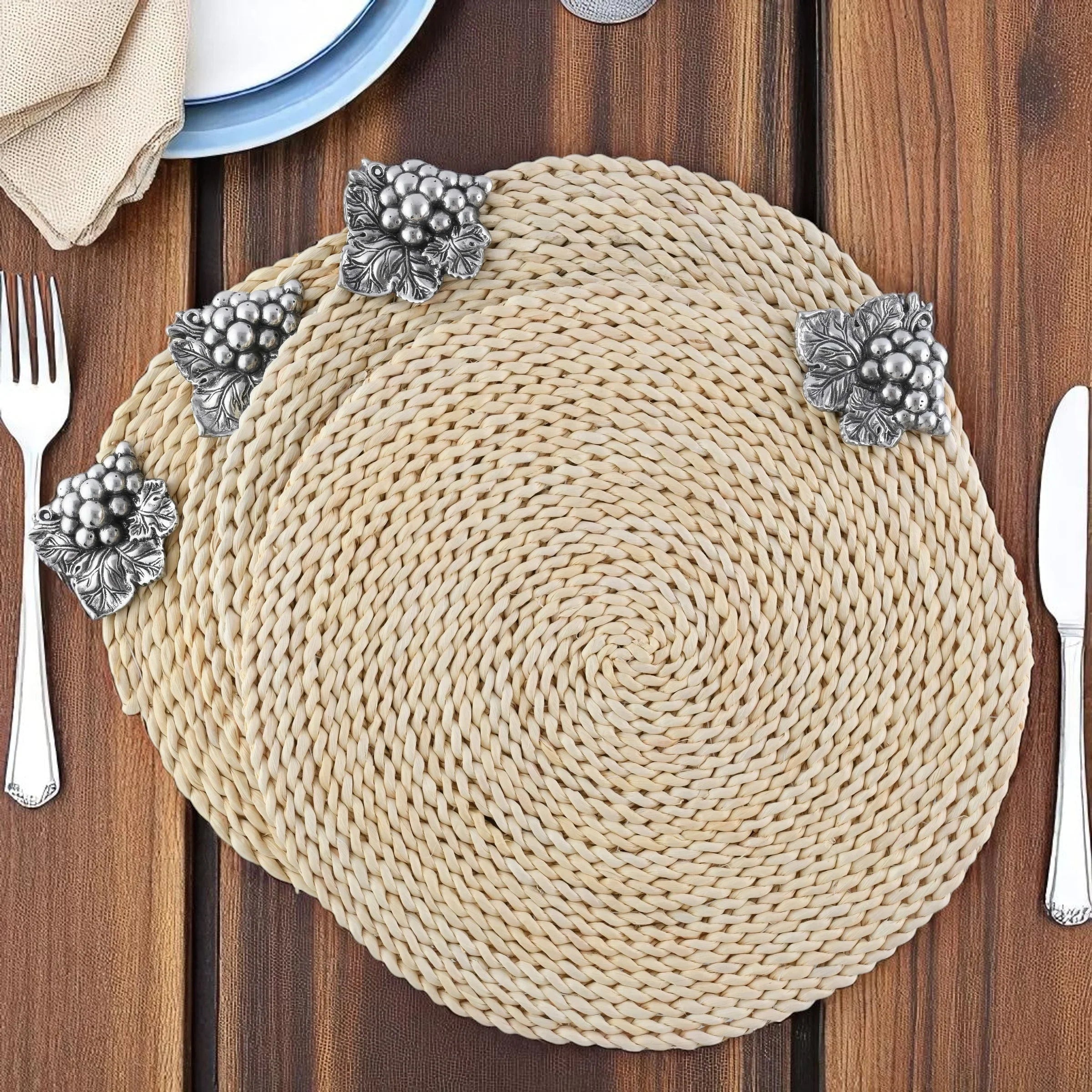 Grape Twisted Seagrass Placemats (Set of 4)