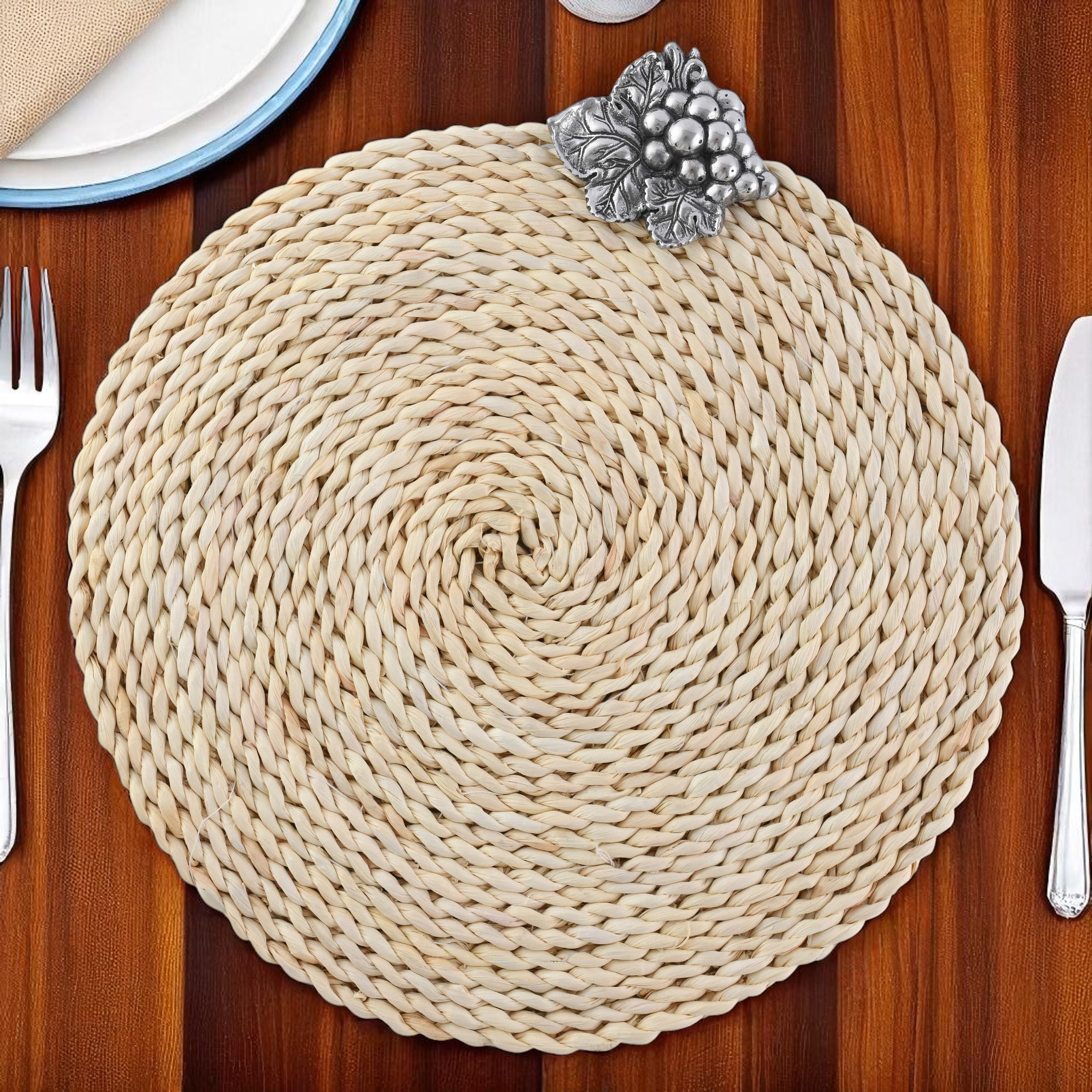 Grape Twisted Seagrass Placemats (Set of 4)