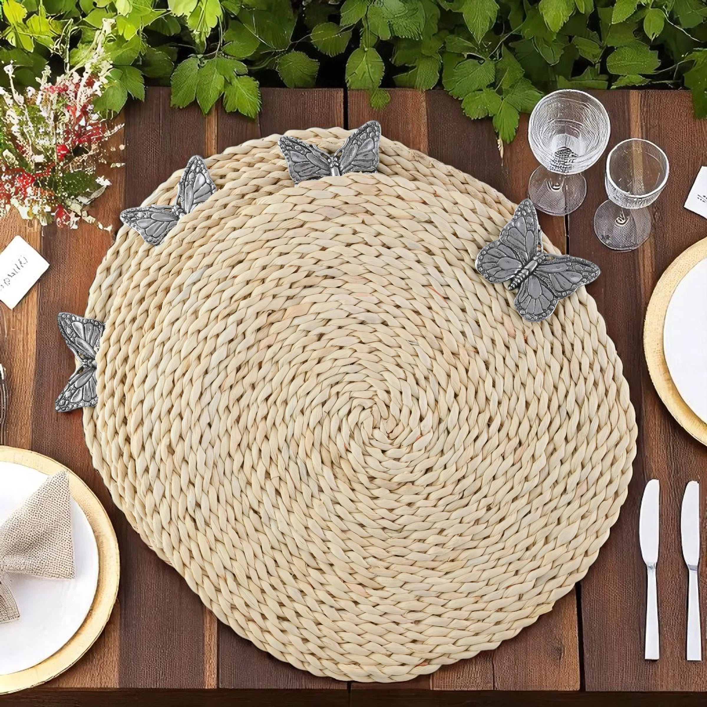 Butterfly Twisted Seagrass Placemats (Set of 4)